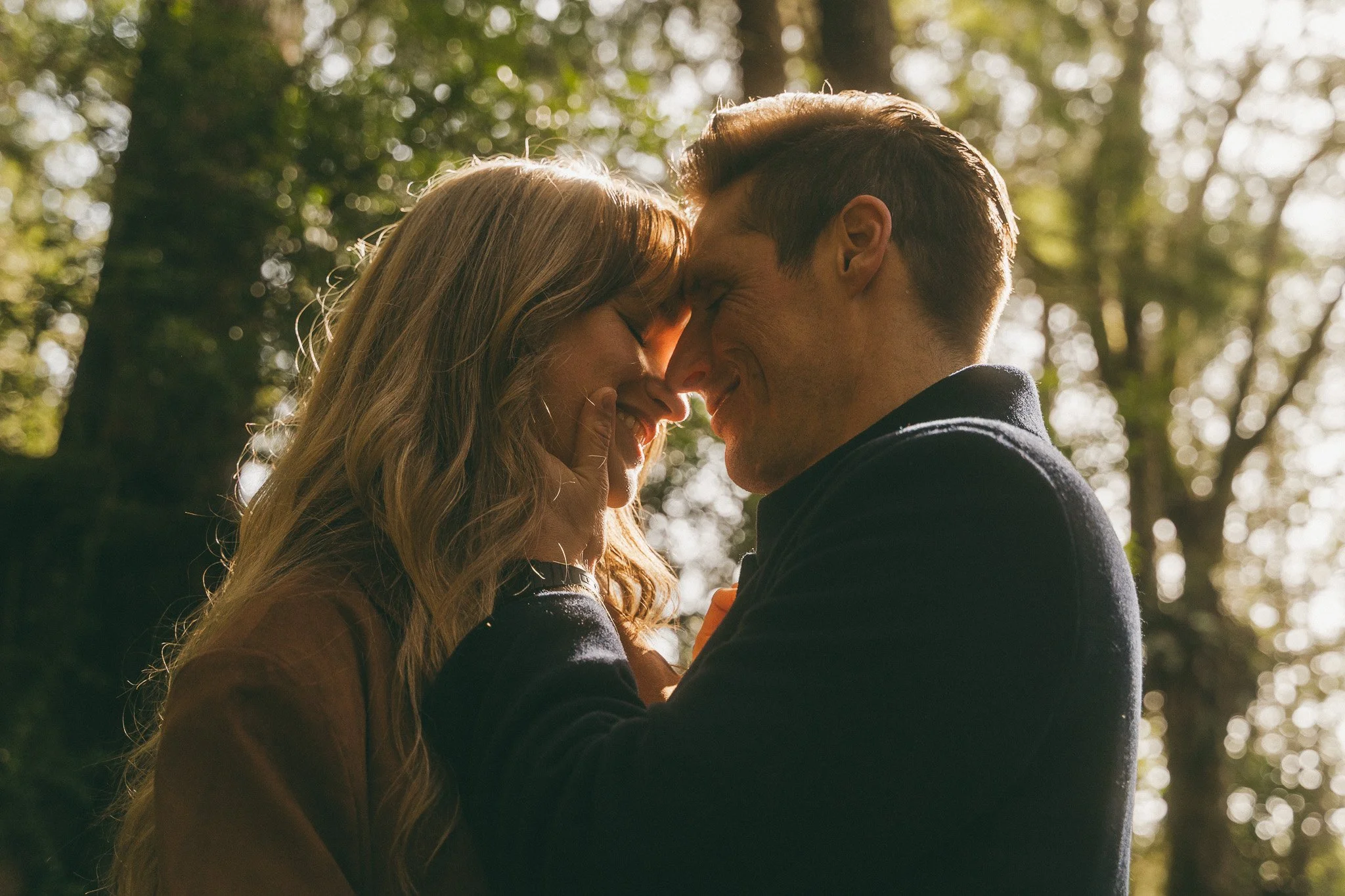Golden hour adventurous couples engagement session in Tofino BC