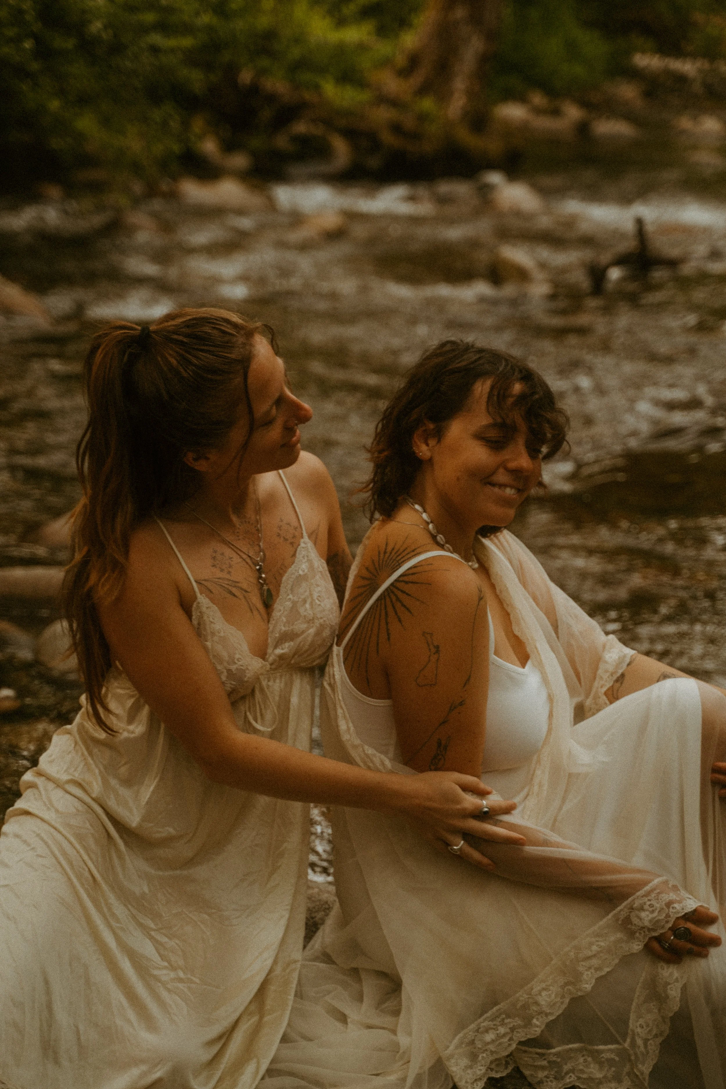 Queer couples session in the water in Vancouver BC