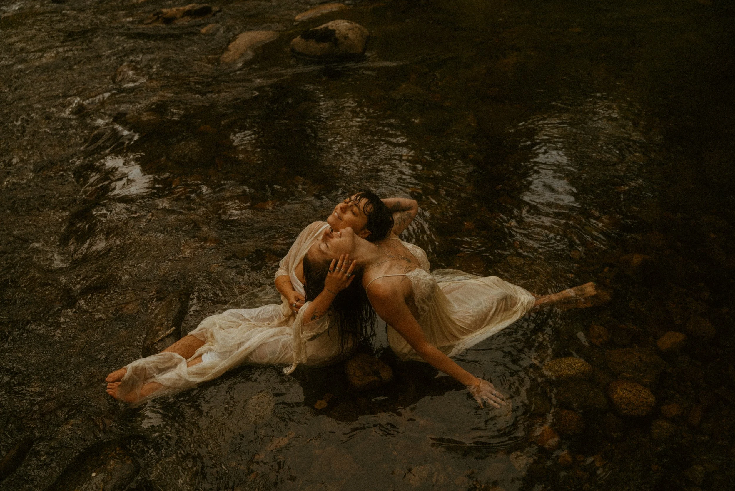 Queer couples session in the water in Vancouver BC