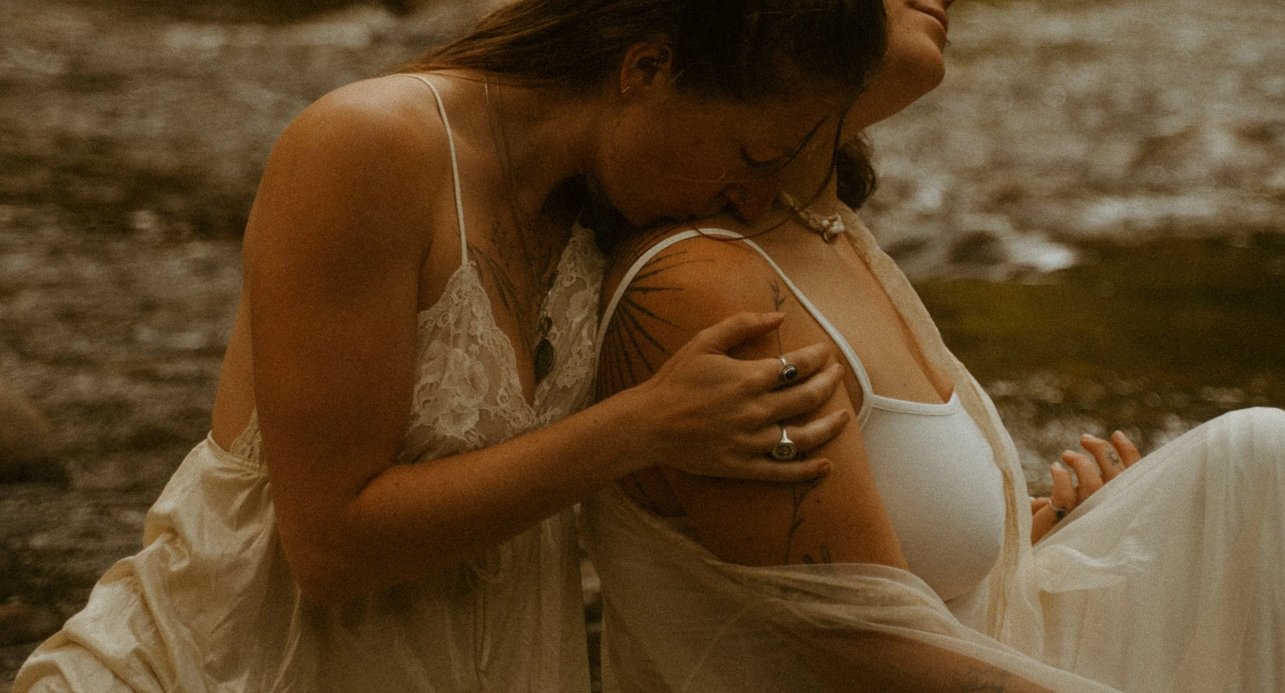 Queer couples session in the water in Vancouver BC