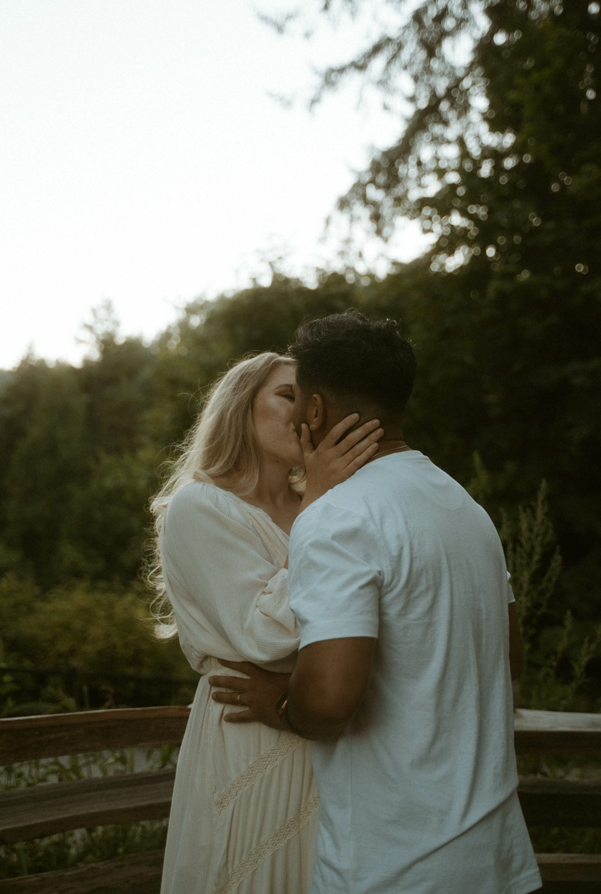 Couples golden hour maternity session at Cleveland Dam North Vancouver BC