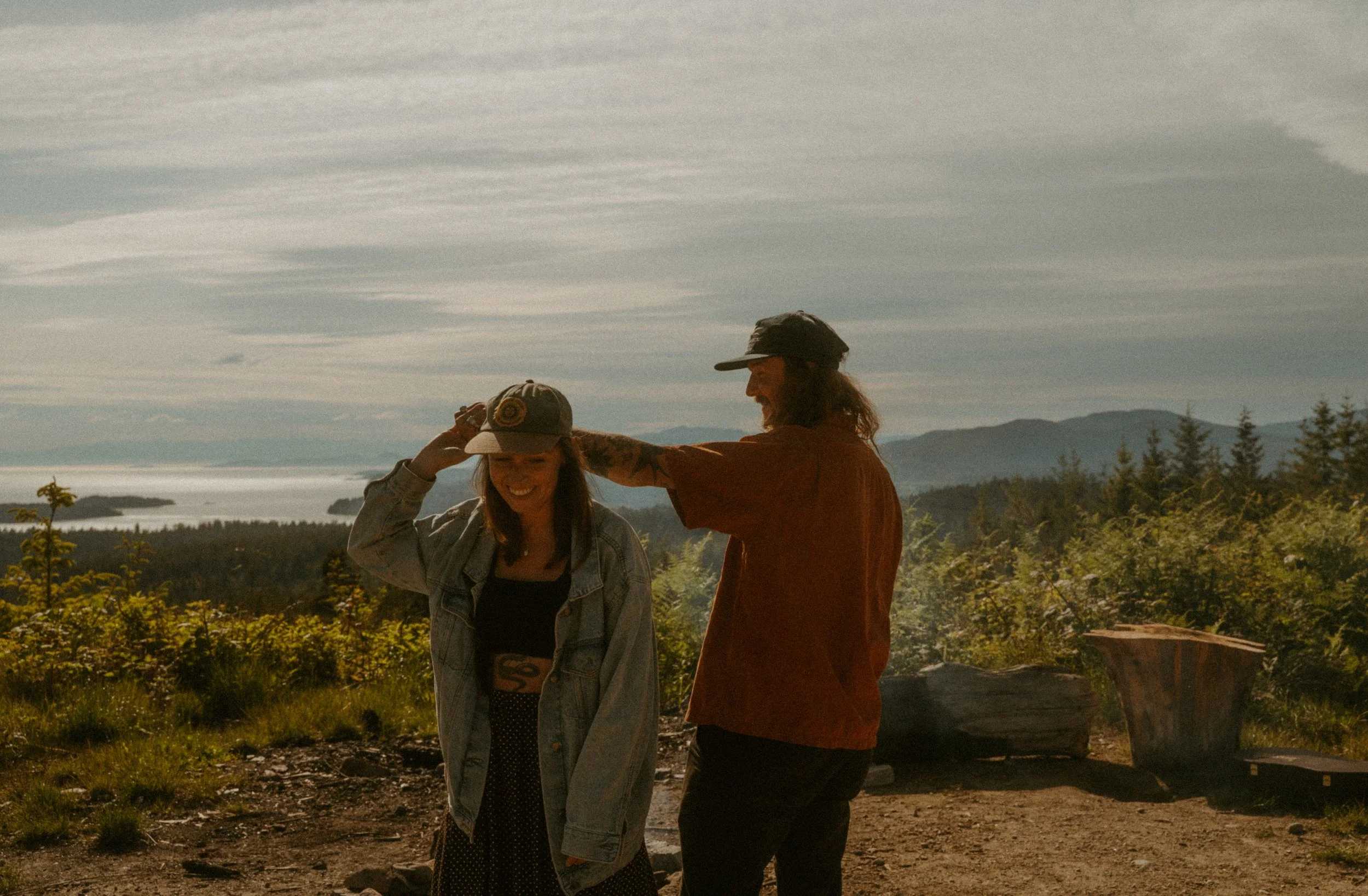 Couples camping photo session in Sechelt, BC