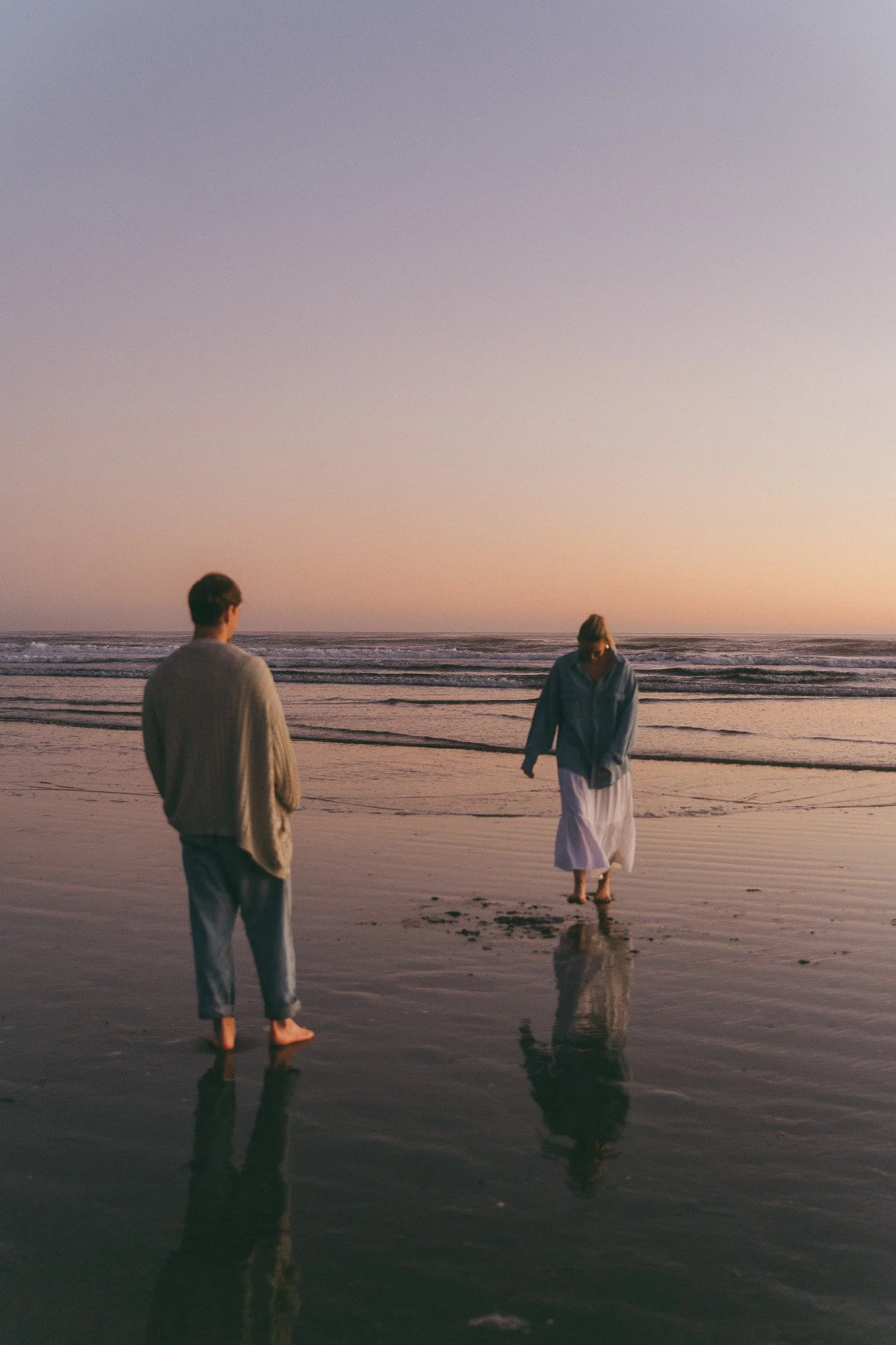 Golden hour blue hour adventurous couples engagement session in Tofino BC