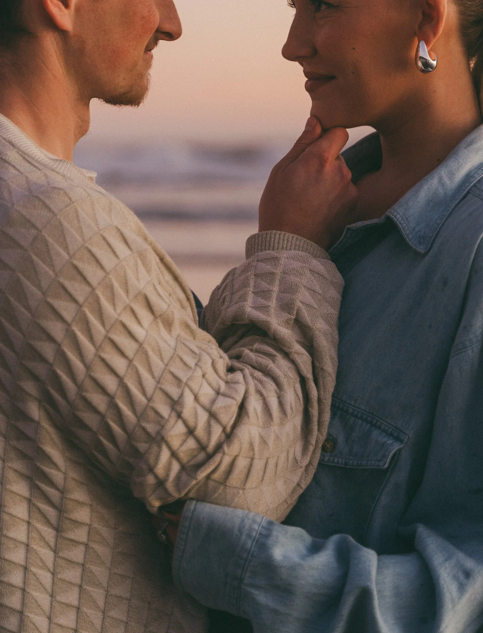 Golden hour blue hour adventurous couples engagement session in Tofino BC