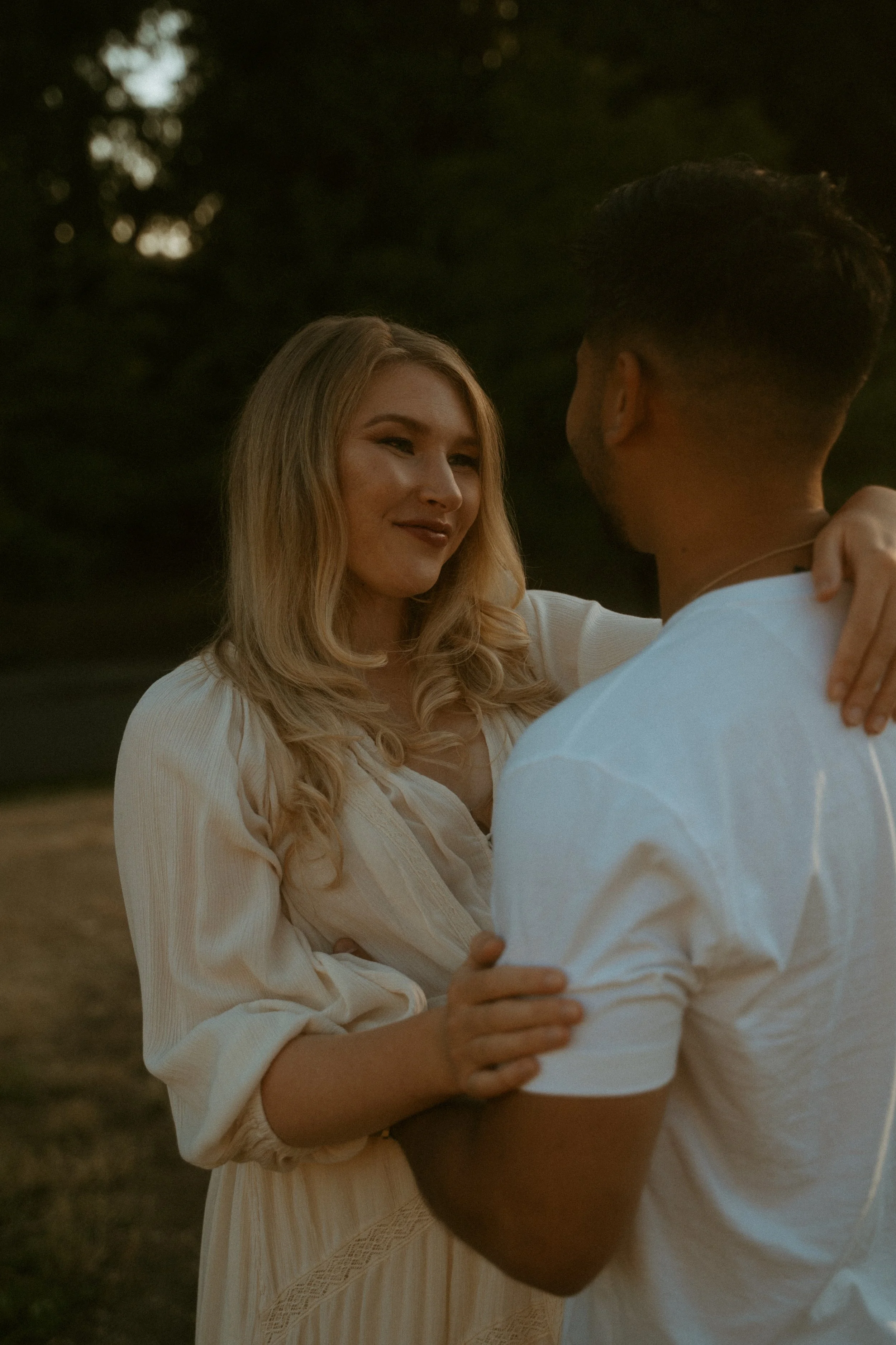 Couples golden hour maternity session at Cleveland Dam North Vancouver BC