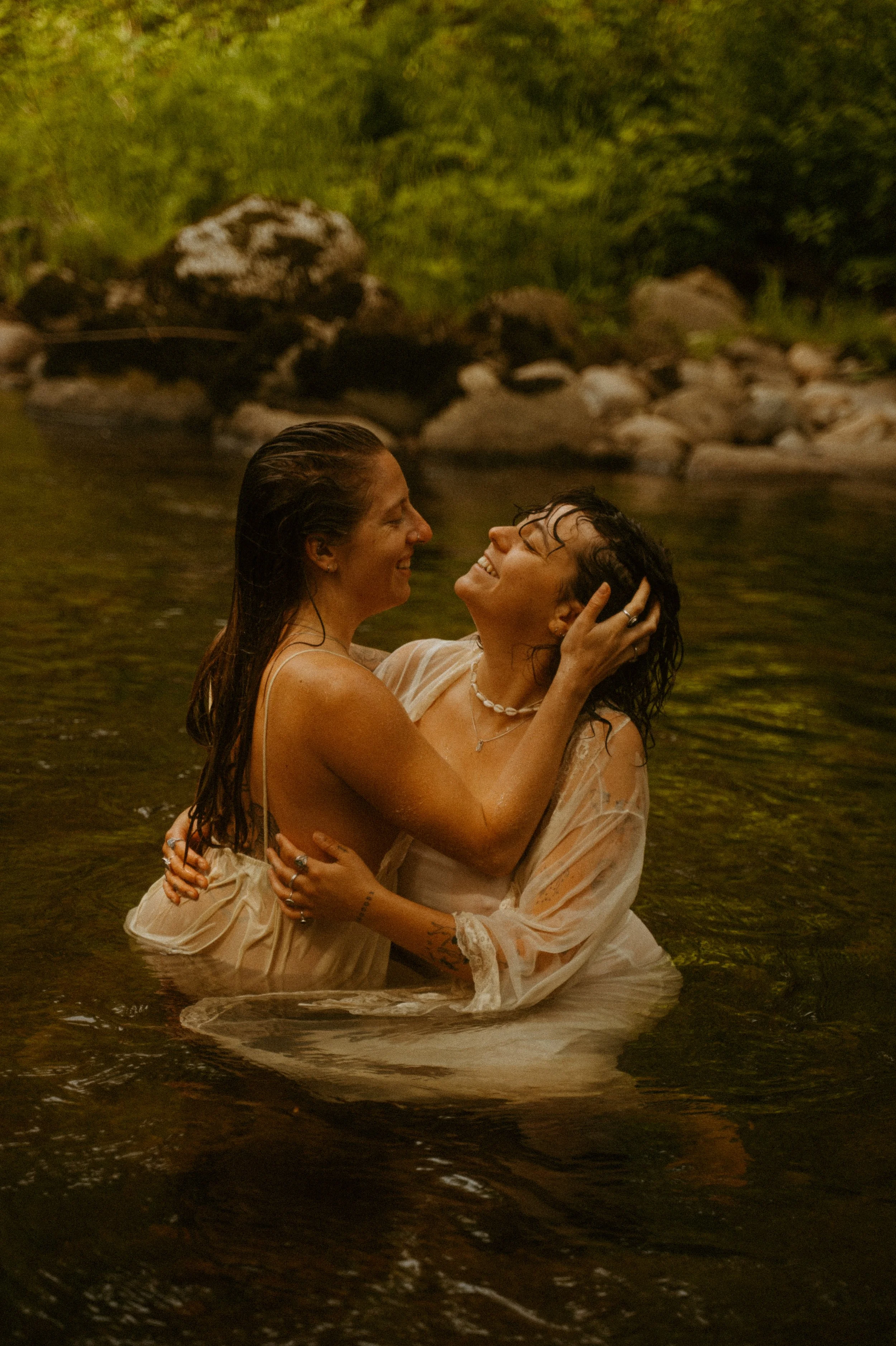 Queer couples session in the water in Vancouver BC