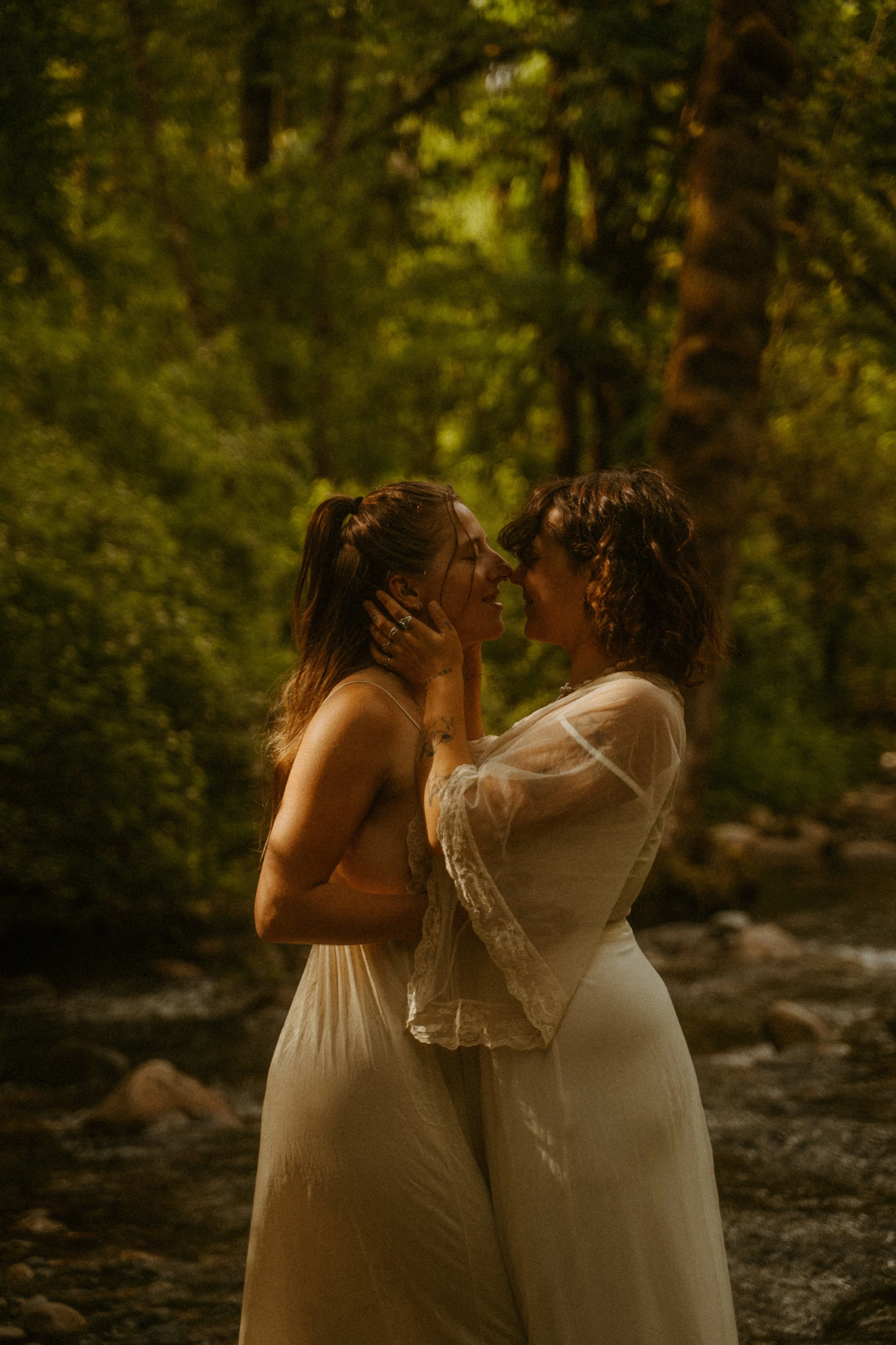 Queer couples session in the water in Vancouver BC