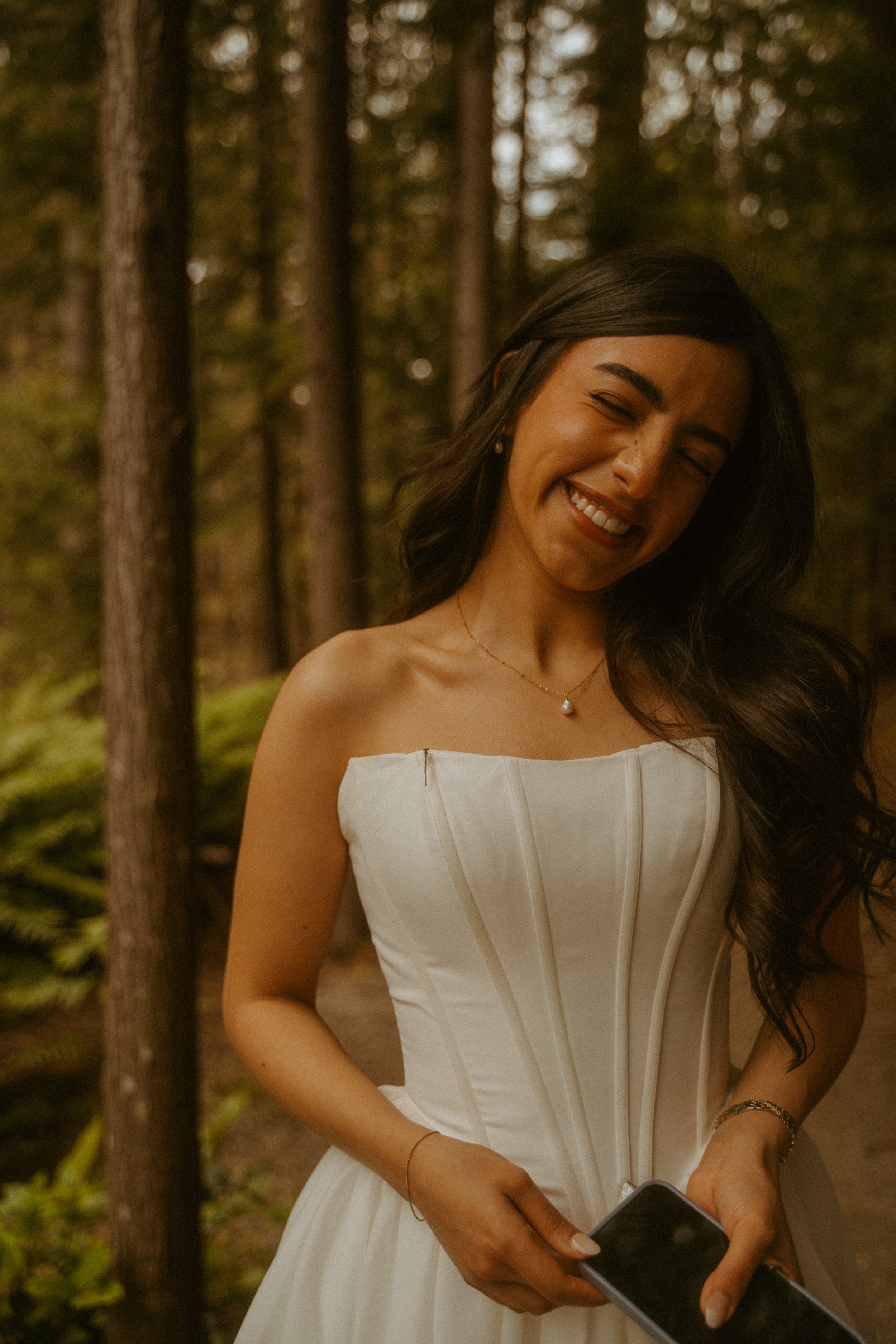 Elopement wedding portraits at Smuggler's Cove Provincial Park on the Sunshine Coast in BC