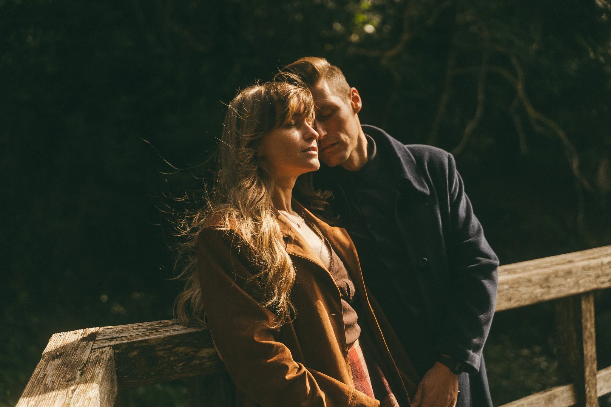Golden hour adventurous couples engagement session in Tofino BC