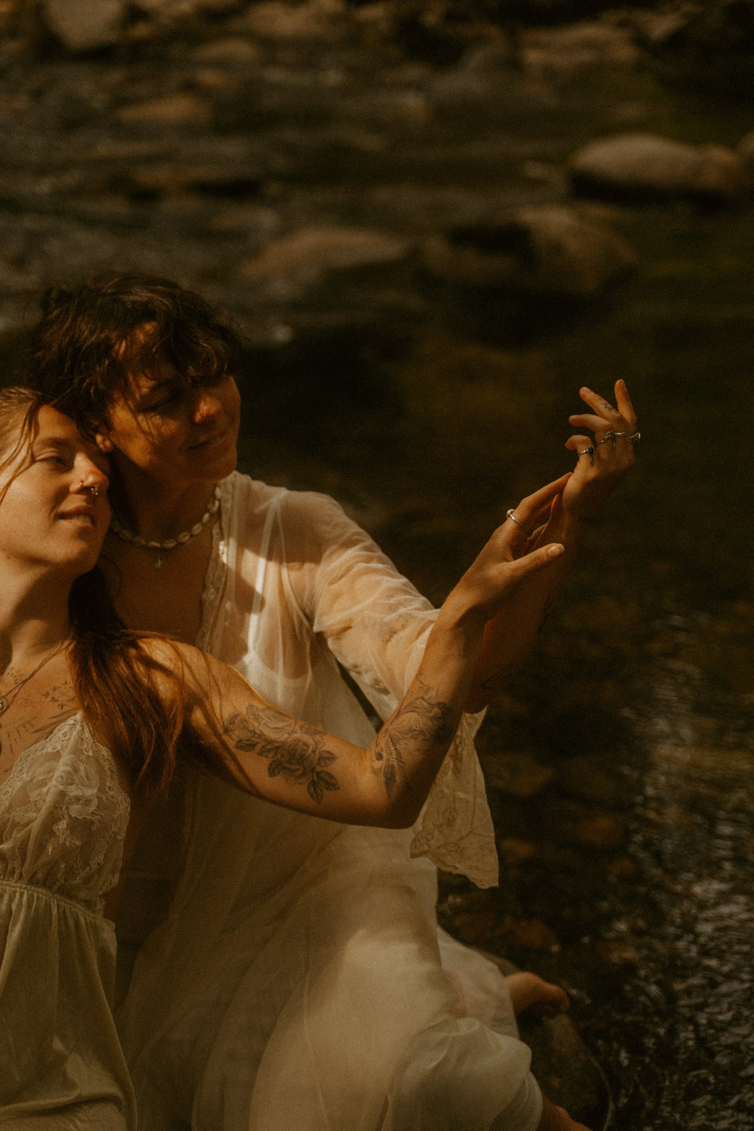 Queer couples session in the water in Vancouver BC
