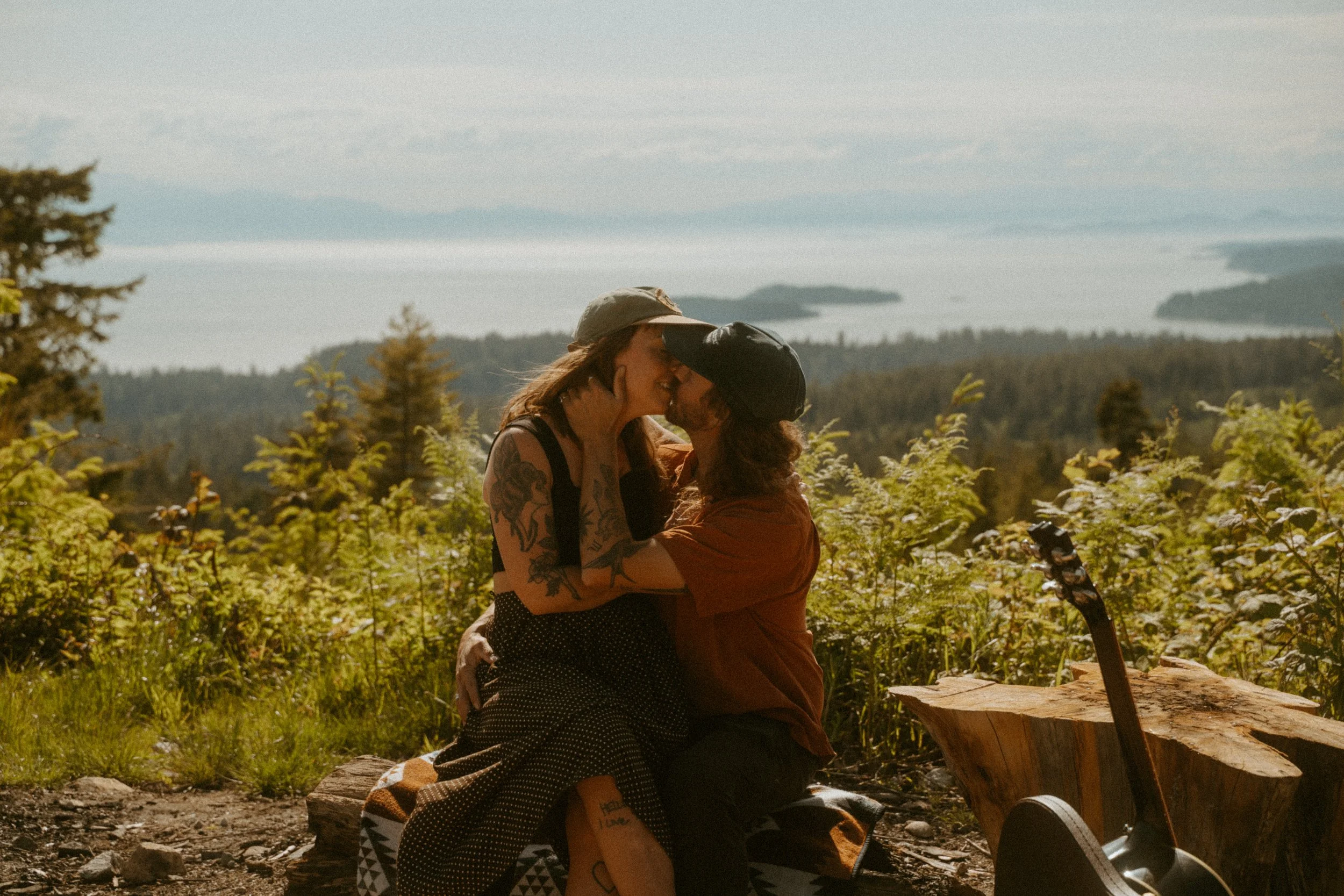 Couples camping photo session in Sechelt, BC