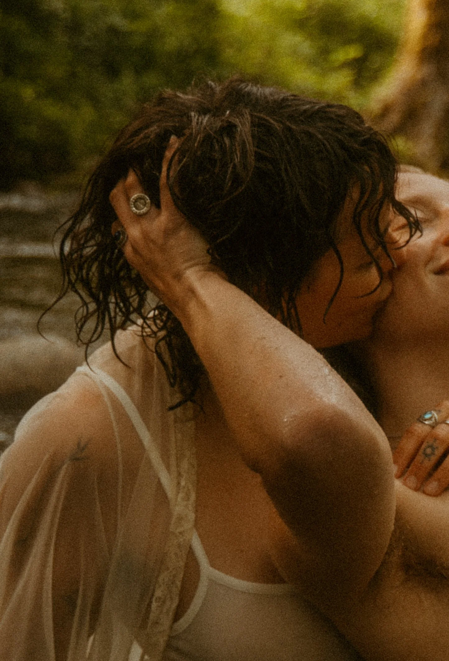 Queer couples session in the water in Vancouver BC