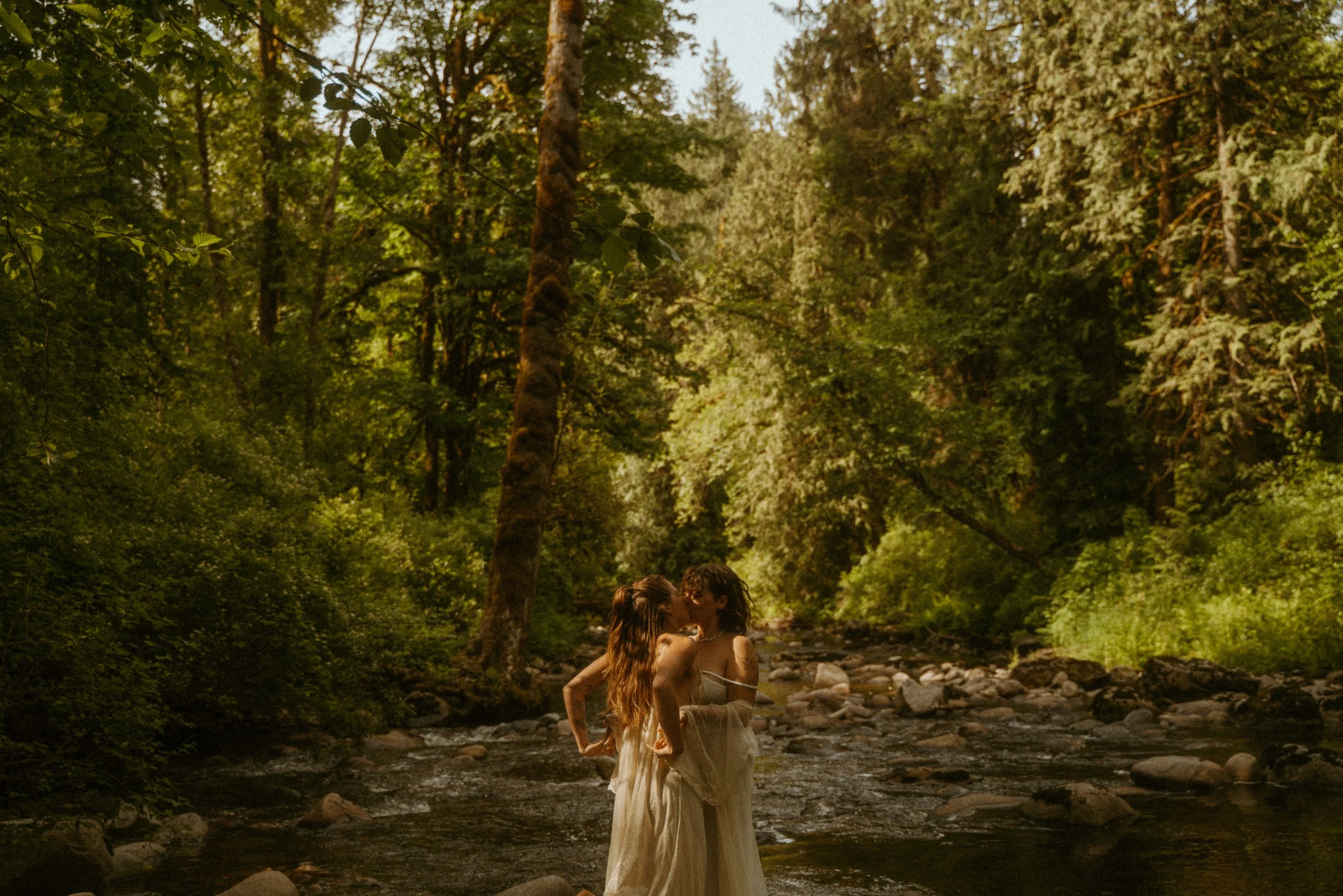 Queer couples session in the water in Vancouver BC