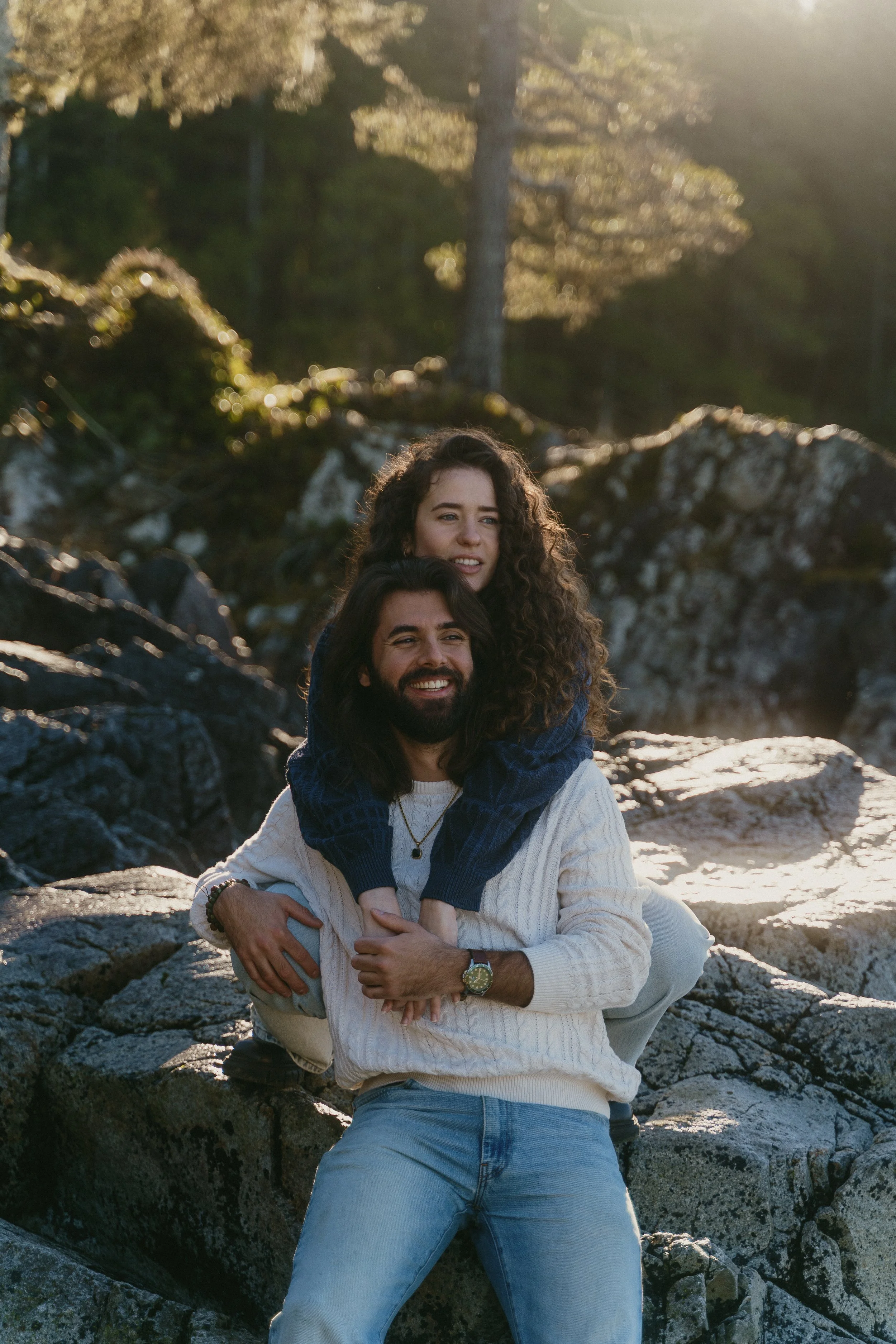 Couples session at Tonquin Beach, Tofino British Columbia