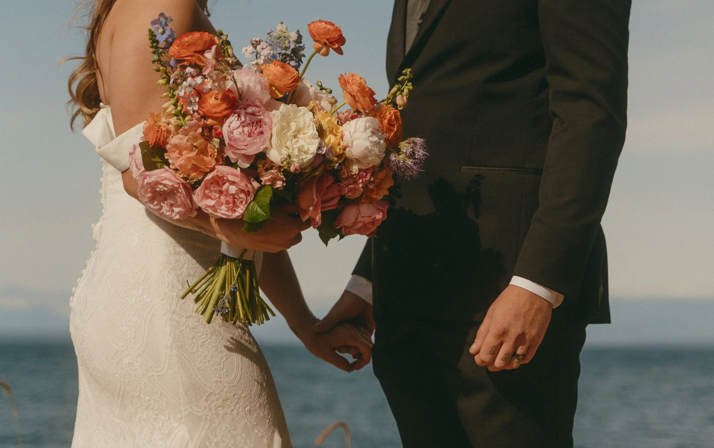 golden hour sunset wedding on Vancouver Island