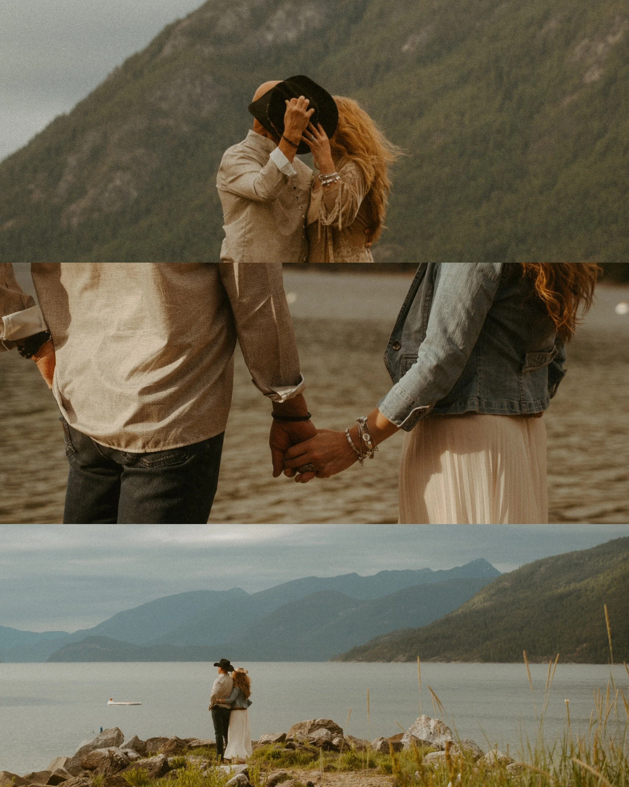 Couples session on the beach in Sechelt, British Columbia
