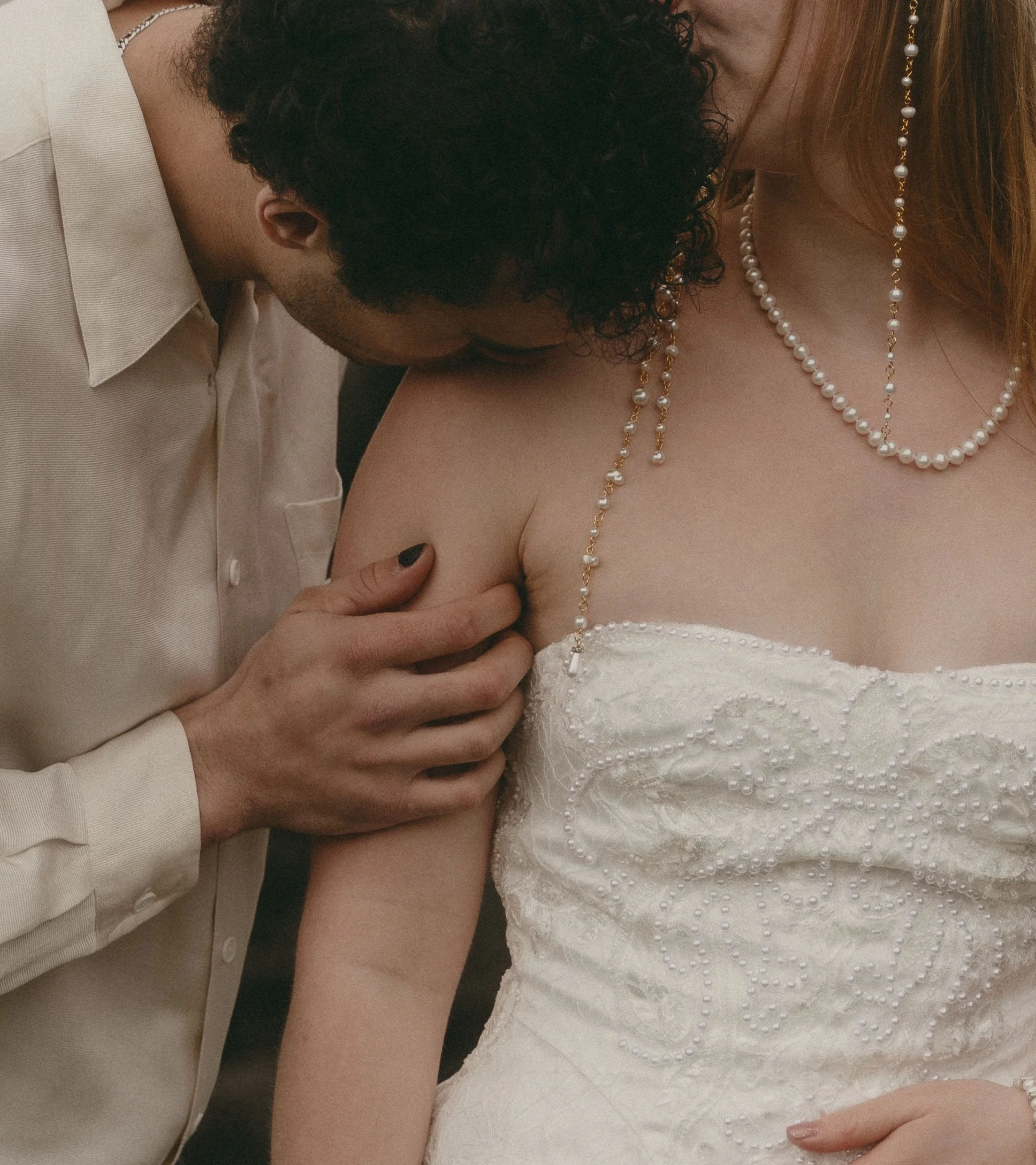 couples rainy moody elopement in Tofino BC
