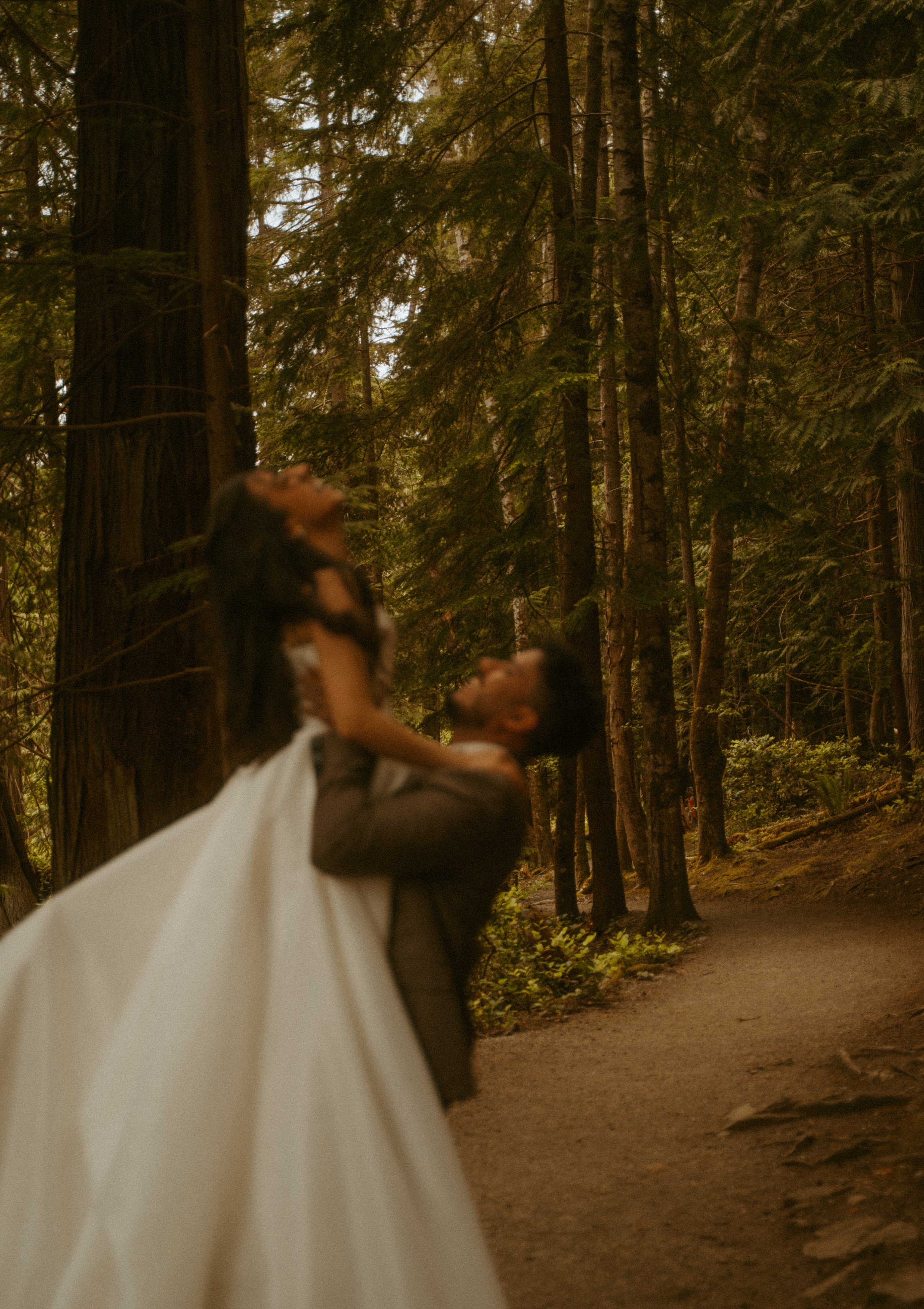 Elopement wedding portraits at Smuggler's Cove Provincial Park on the Sunshine Coast in BC