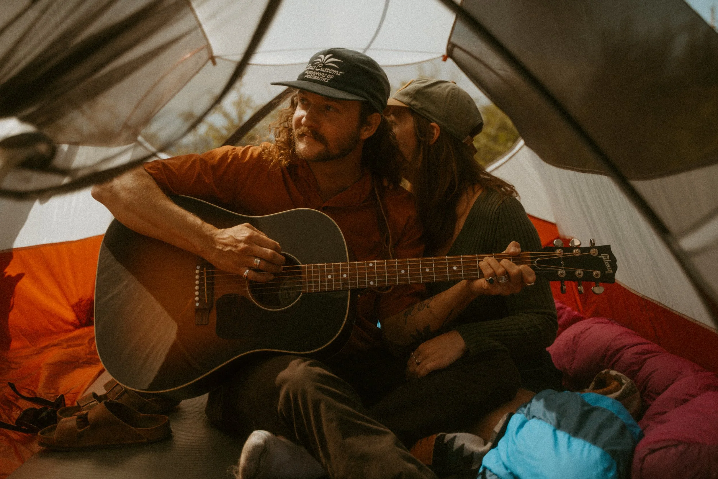 Couples camping photo session in Sechelt, BC