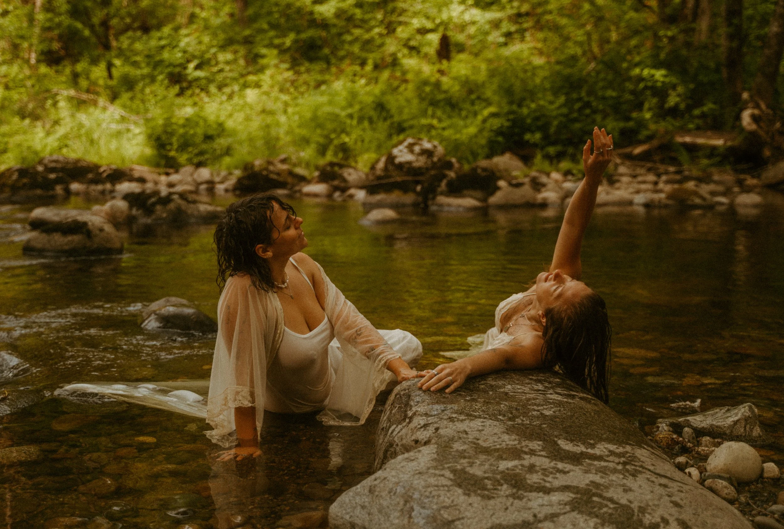 Queer couples session in the water in Vancouver BC