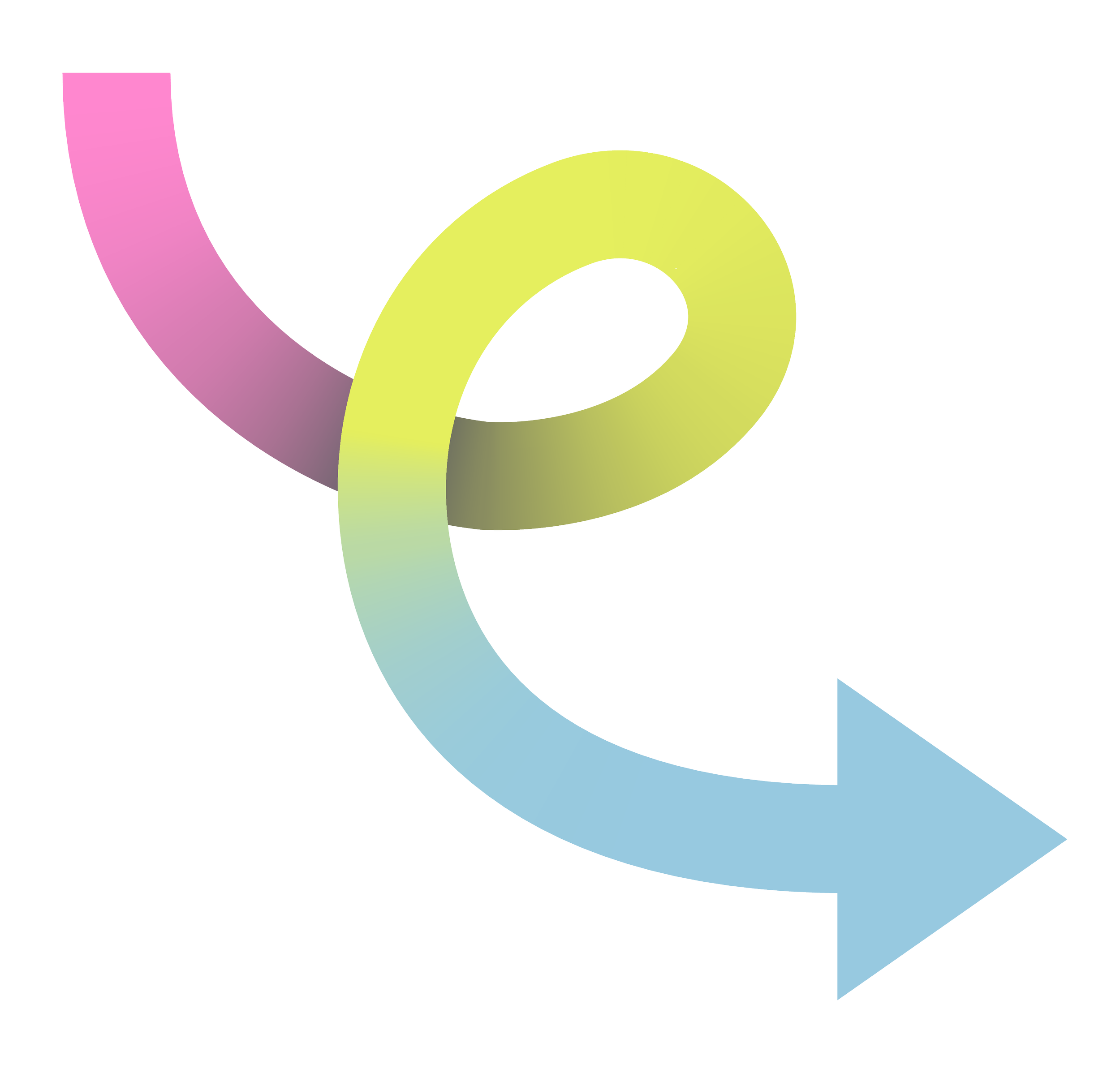 Colorful 3D arrows forming a loop, representing a continuous process or cycle.
