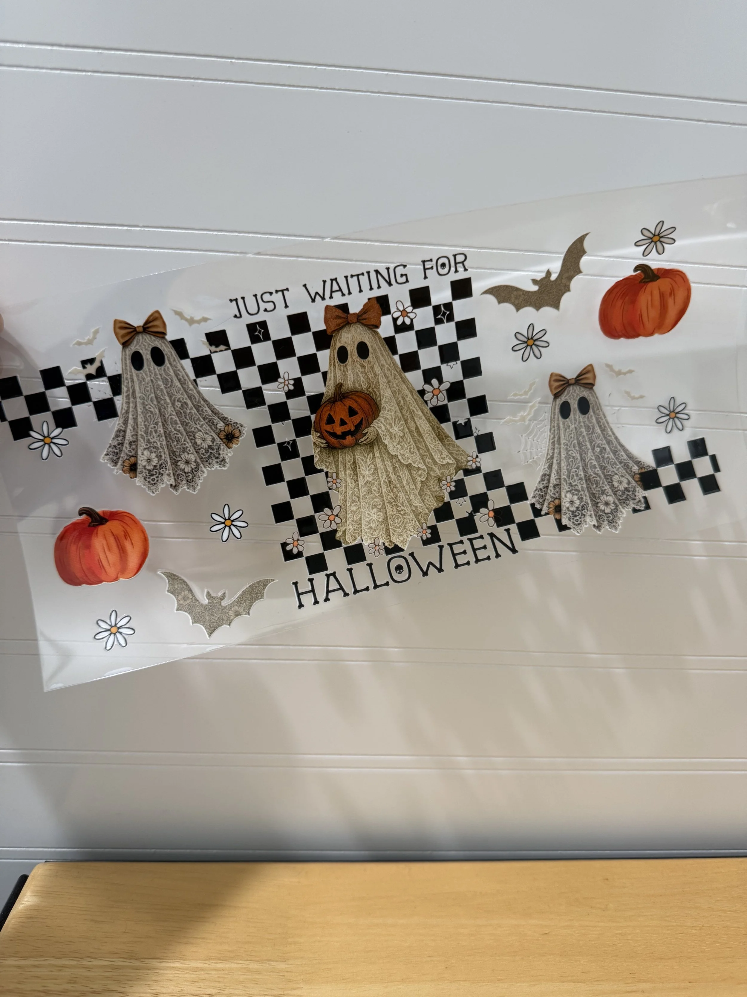 Just Waiting for Halloween Wrap Designed UVDTF Wrap_Can Glass Wrap_Custom Designed UVDTF Wrap
