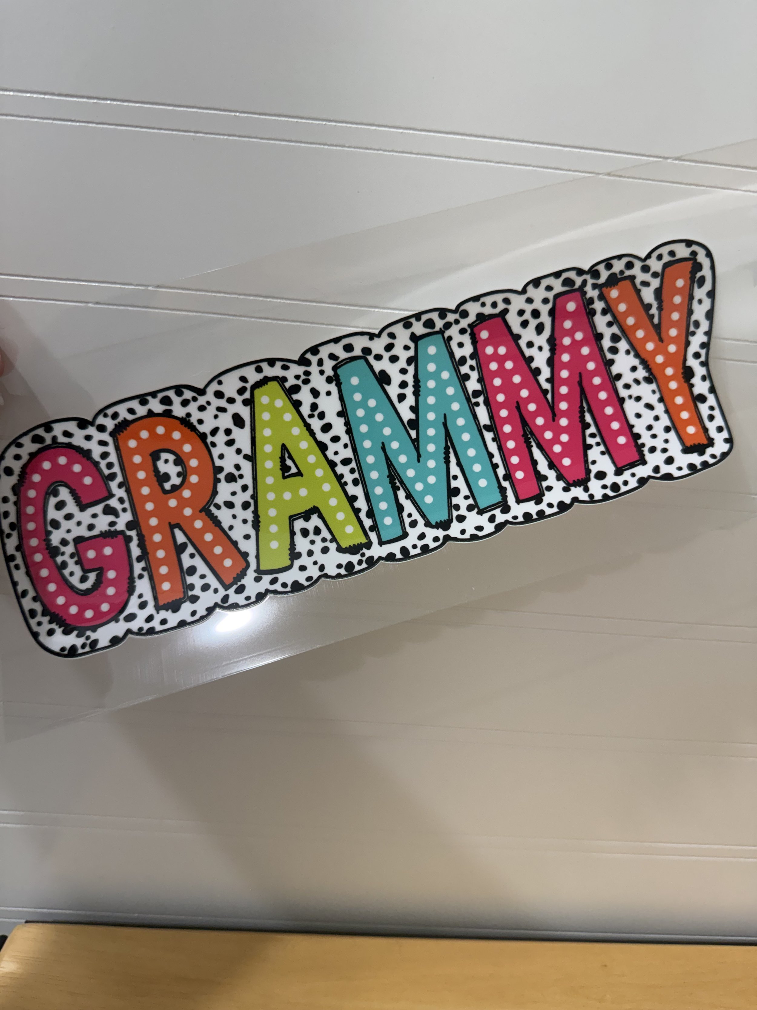 Grammy Dots Outline Wrap Designed UVDTF Wrap_Can Glass Wrap_Custom Designed UVDTF Wrap