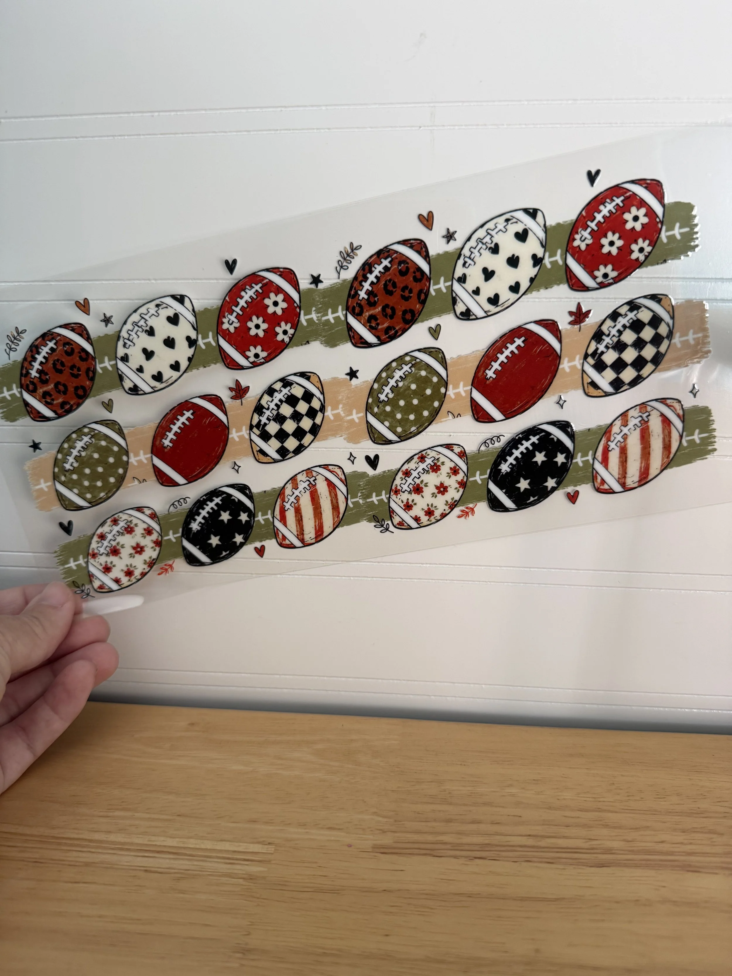 Football Boho Fall Medley Wrap Designed UVDTF Wrap