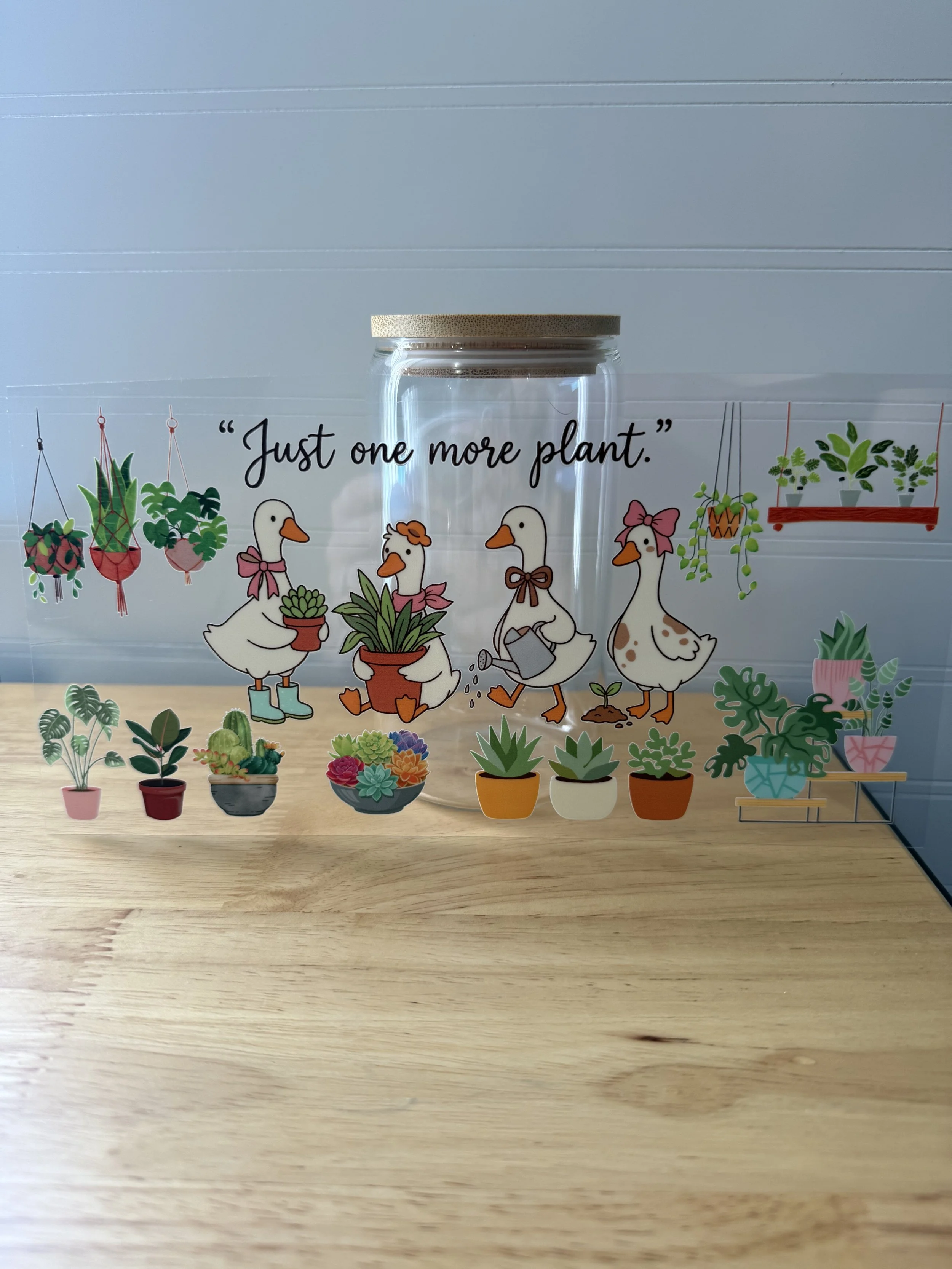Just One More Plant Geese Wrap Designed UVDTF Wrap