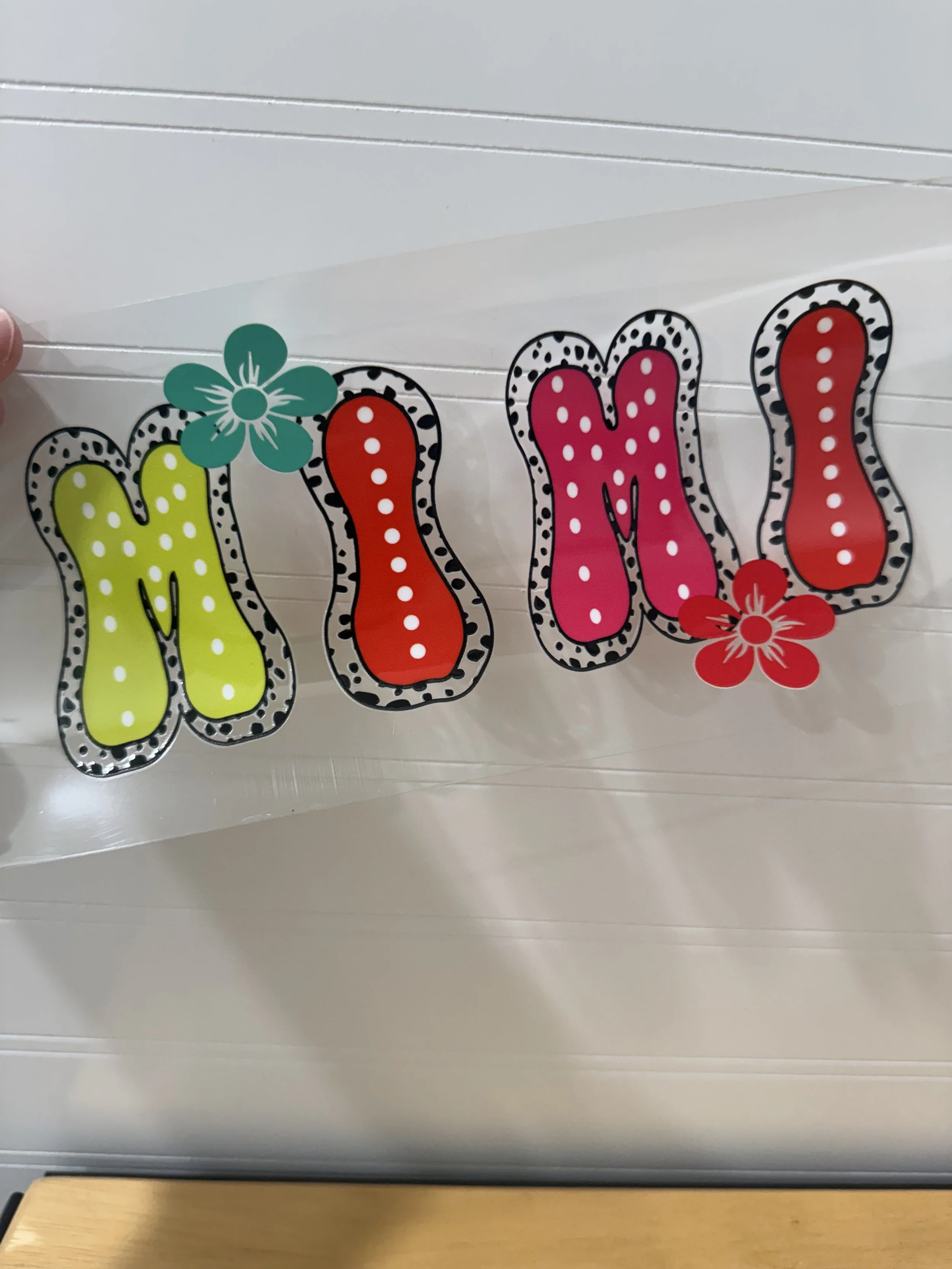 Mimi Dots Outline Flowers Wrap Designed UVDTF Wrap_Can Glass Wrap_Custom Designed UVDTF Wrap