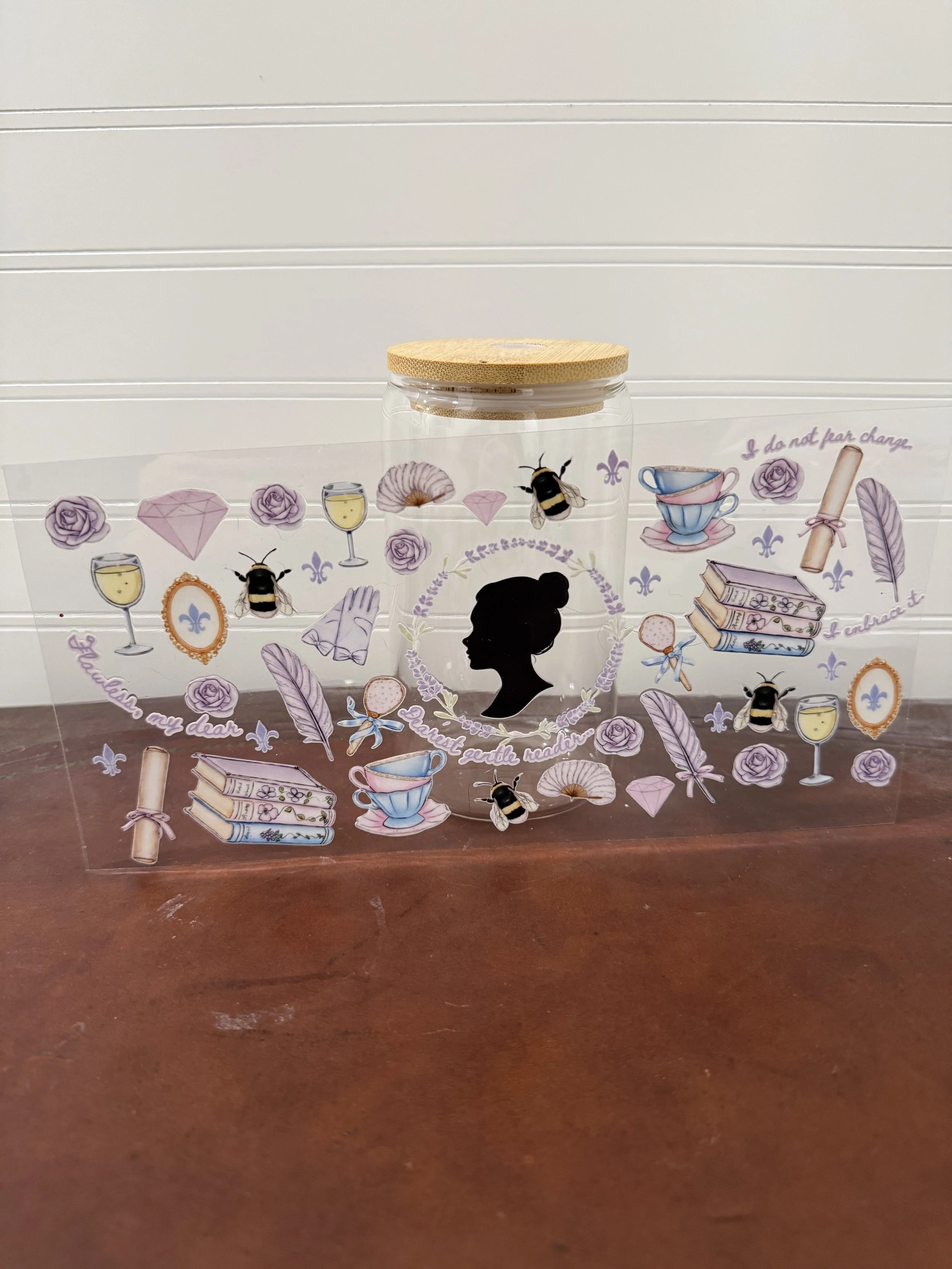 Purple Bridgington Inspired Wrap Designed UVDTF (Ultra Violet Direct To Transfer Film) Wrap_Can Glass Wrap_Snowglobe Tumbler/Cup Wrap_Custom Designed UVDTF Wrap