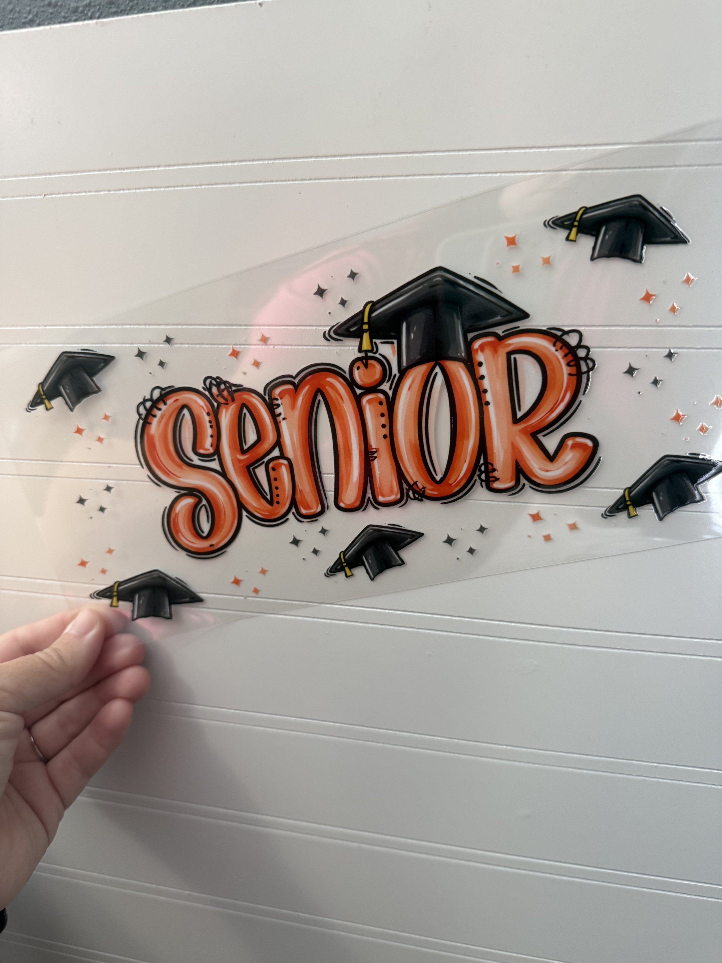 Graffi Orange Senior Wrap Designed UVDTF Wrap