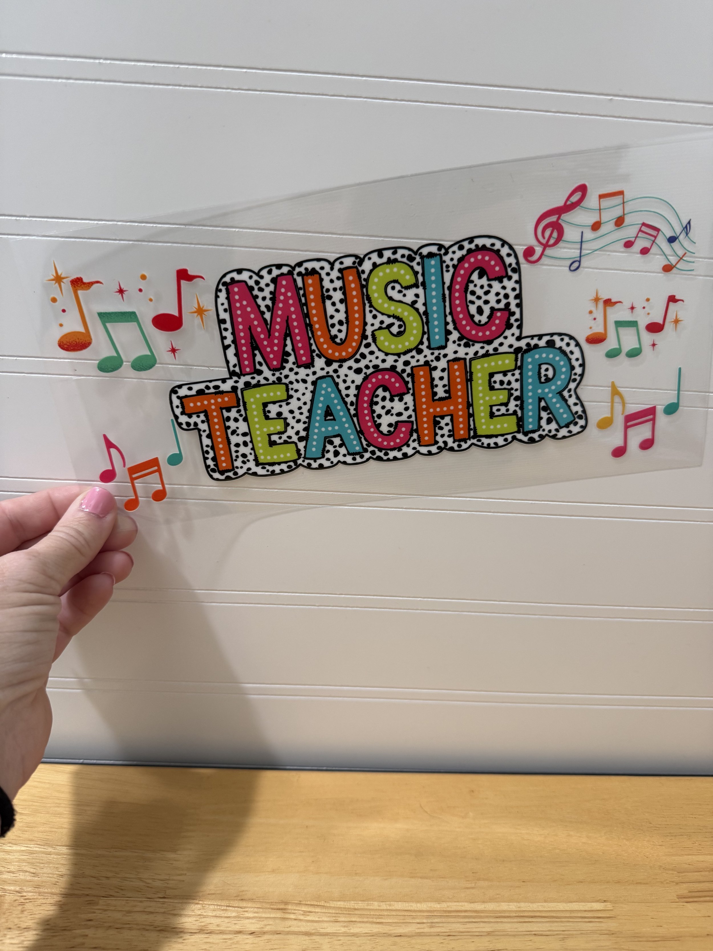 Spotted Music Teacher Music Notes Wrap Designed UVDTF Wrap_Can Glass Wrap_Custom Designed UVDTF Wrap