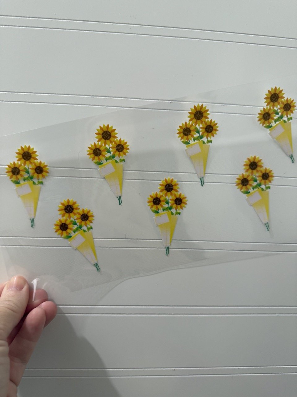 Sunflower Bouquets Wrap Designed UVDTF (Ultra Violet Direct To Transfer Film) Wrap_Can Glass Wrap_Snowglobe Tumbler/Cup Wrap_Custom Designed UVDTF Wrap