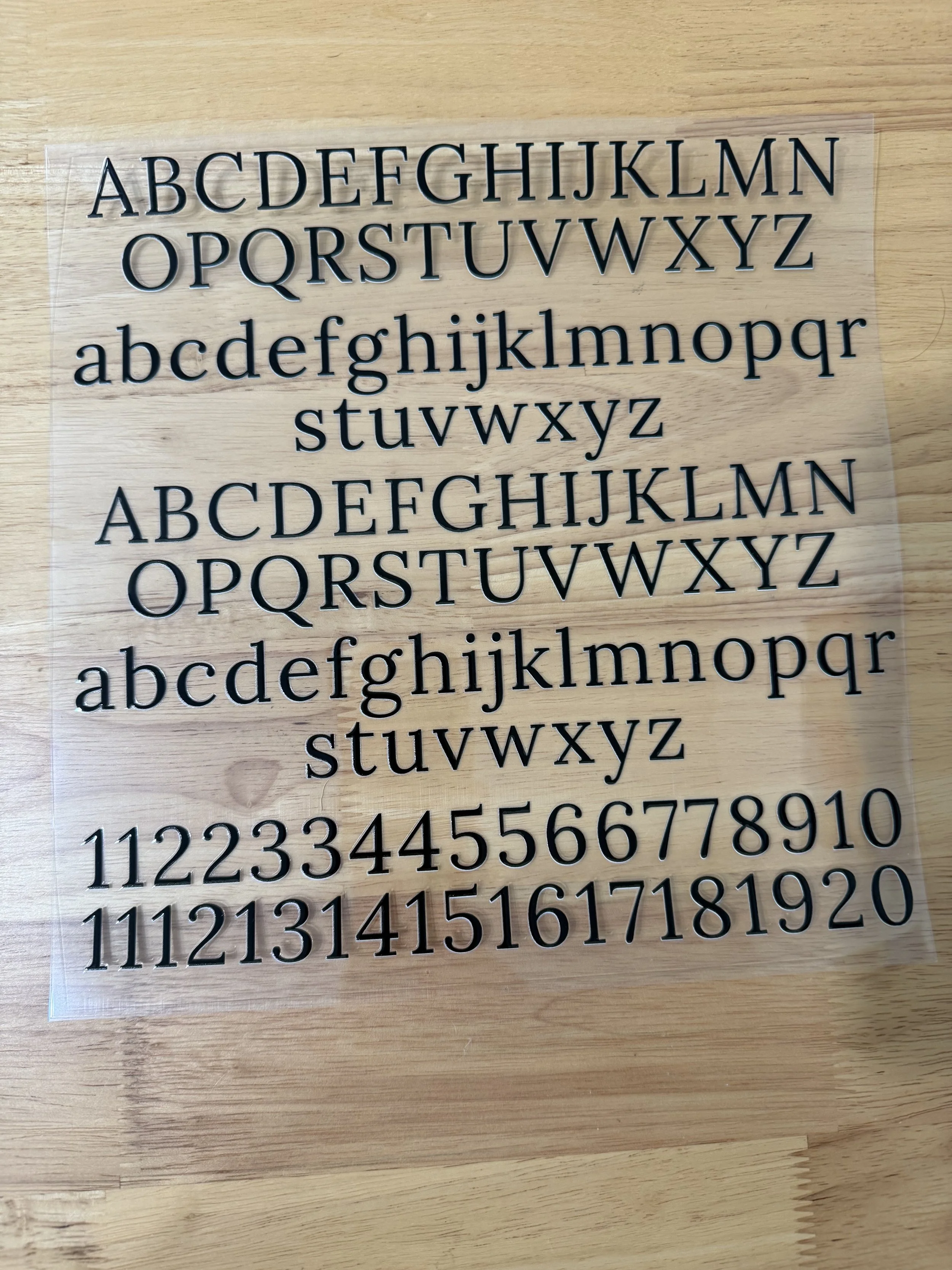 Black Serif ABC123 Designed UVDTF Element Sheet_Deconstructable Element Sheets_10 by 10 inch Sheets_Custom Designed UVDTF Element Sheet
