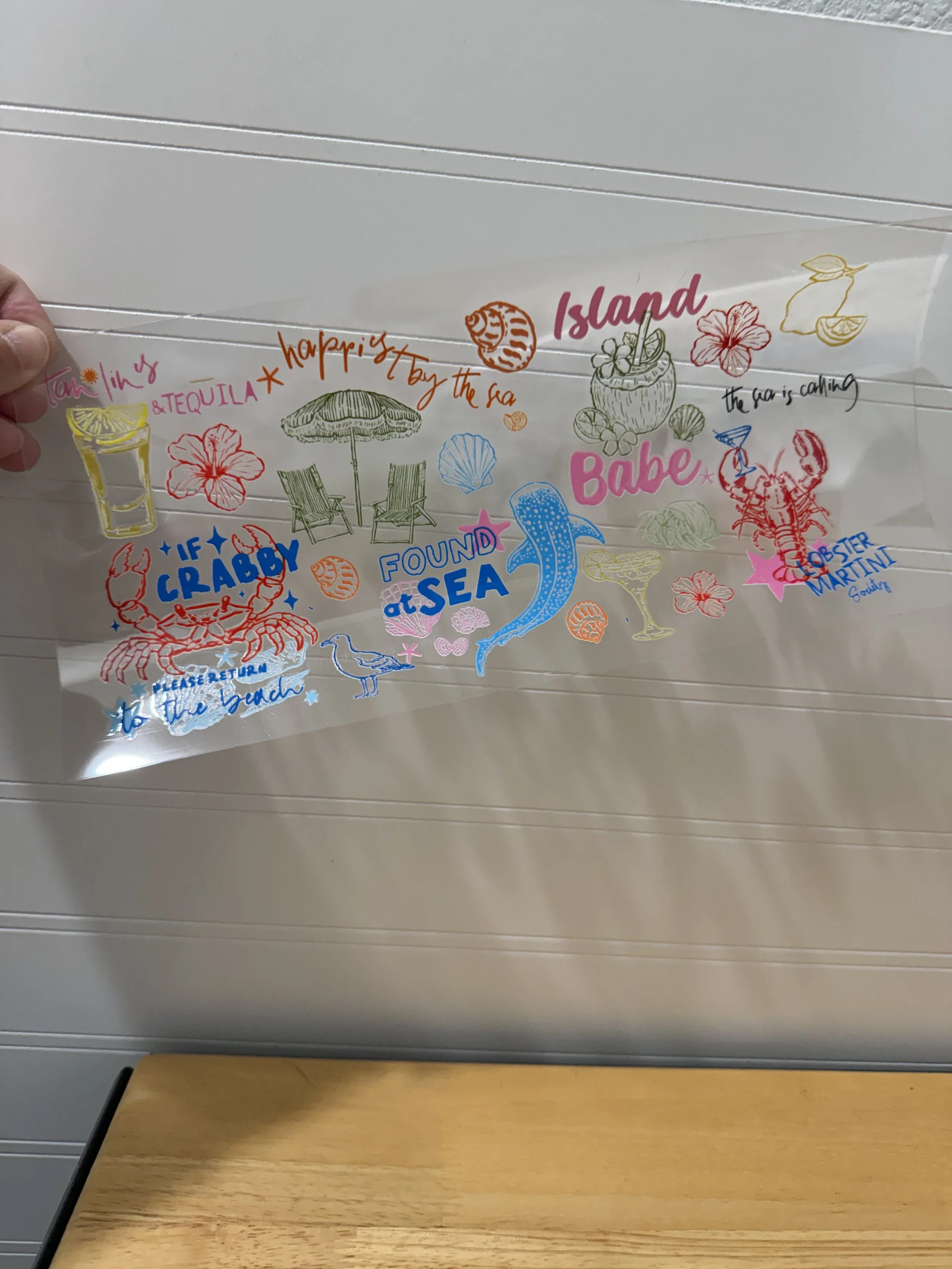 Island Time Medley Wrap Designed UVDTF Wrap_Can Glass Wrap_Custom Designed UVDTF Wrap