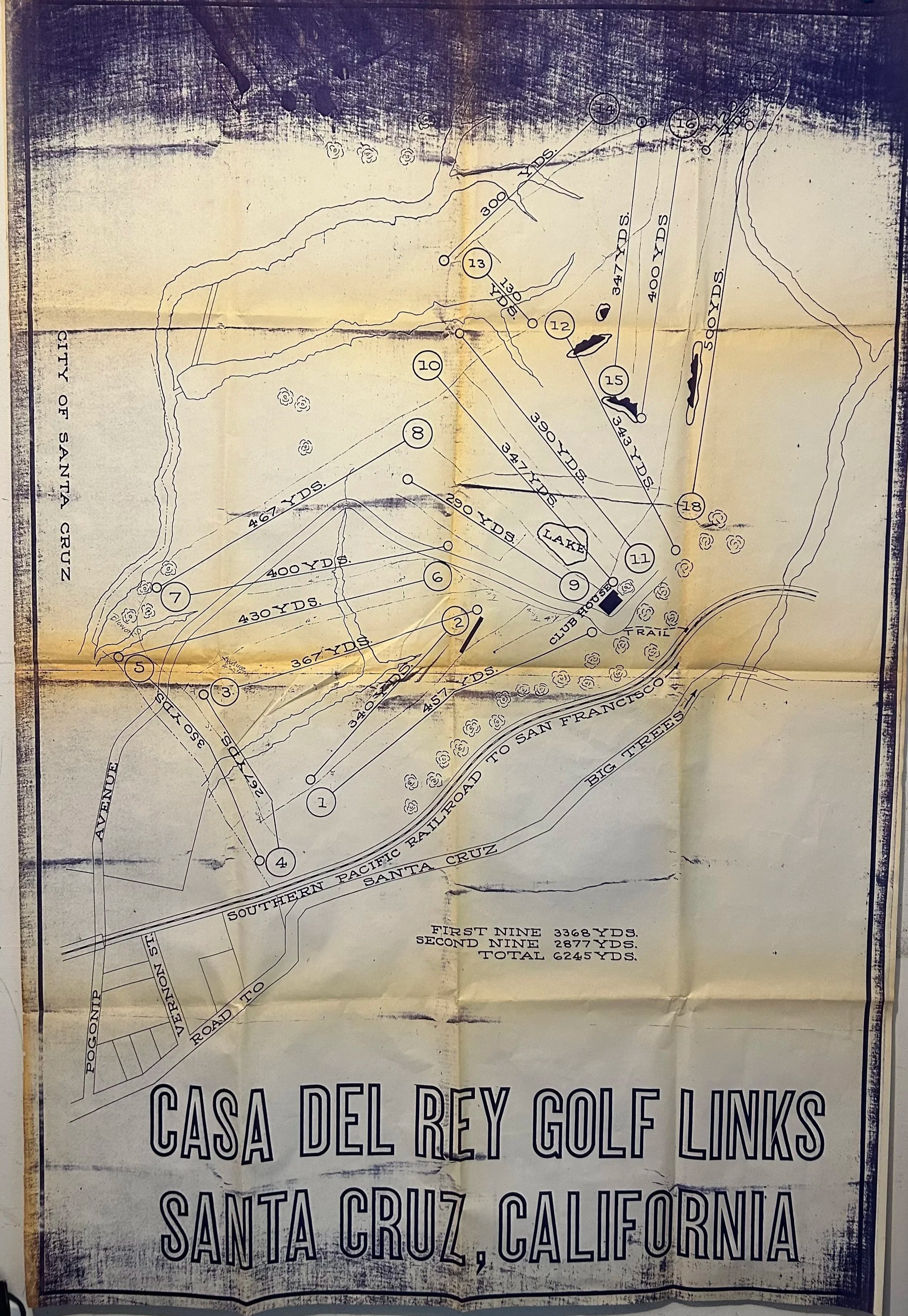 The original layout at Casa Del Rey Links, 1910.
