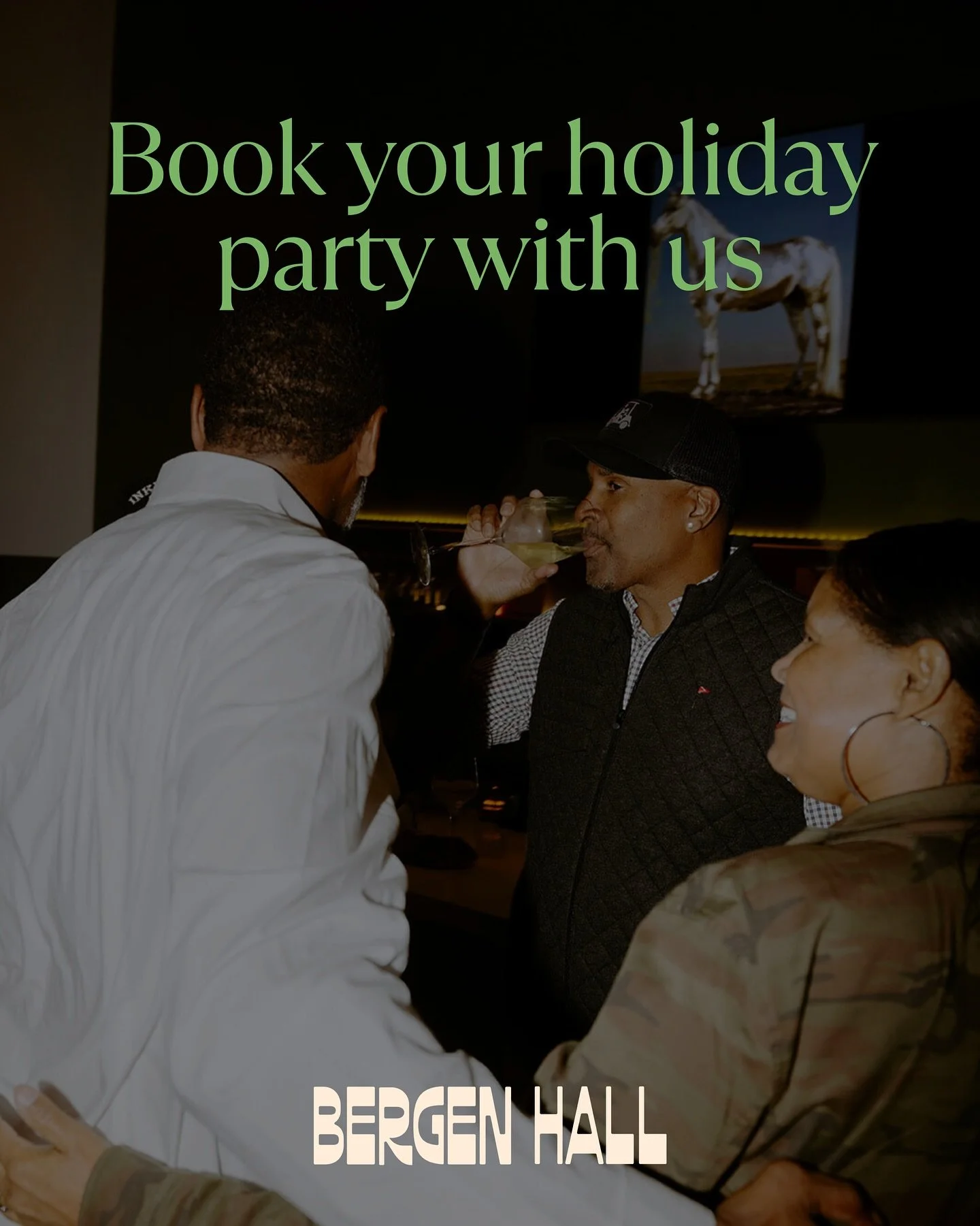 Book your Holiday Party with us ✨ 

Tis the season to celebrate&mdash;Bergen Hall style! Big business bash or small friends-and-family soir&eacute;e, we have a package that fits your festive vibe. 

Have a question? Feel free to reach out to us via e