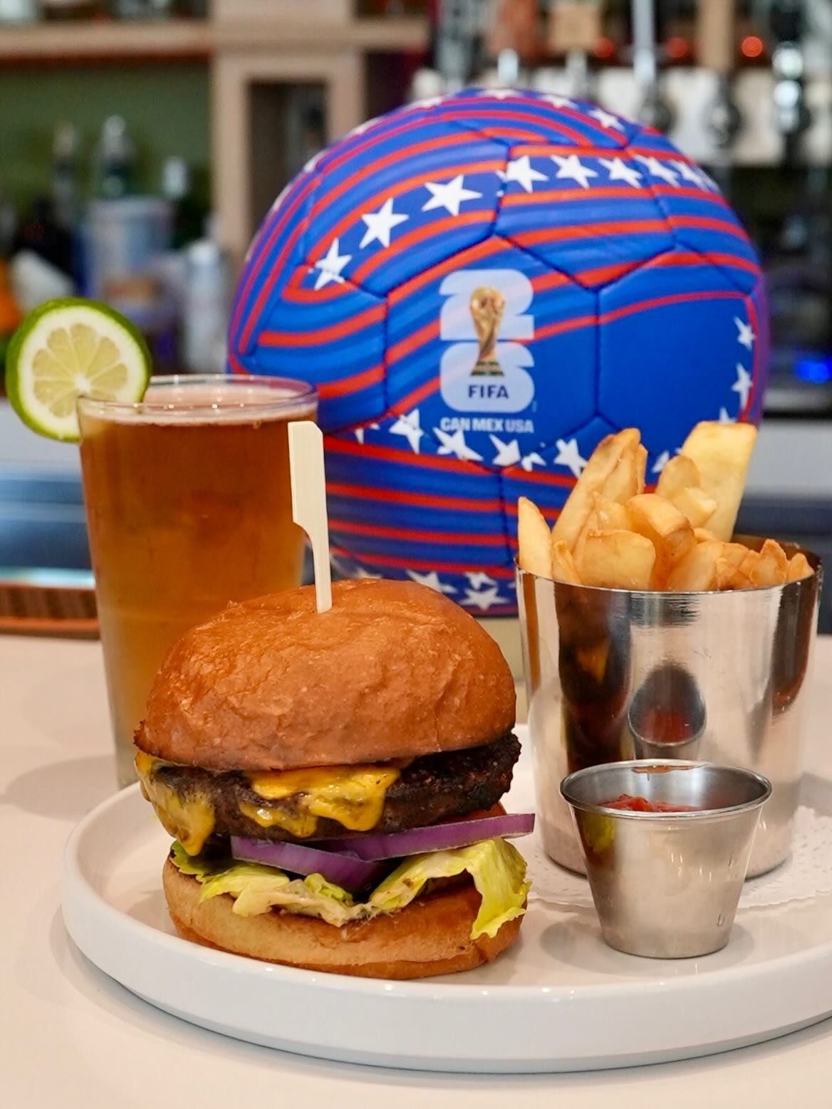WE ARE NOW OPEN FOR LUNCH!
Monday-Friday 12pm-2:30pm

We are running a Burger, Side, Beverage Lunch Special for $20 throughout the WORLD CUP!

Swipe to see the full lunch menu 🍔 🍻