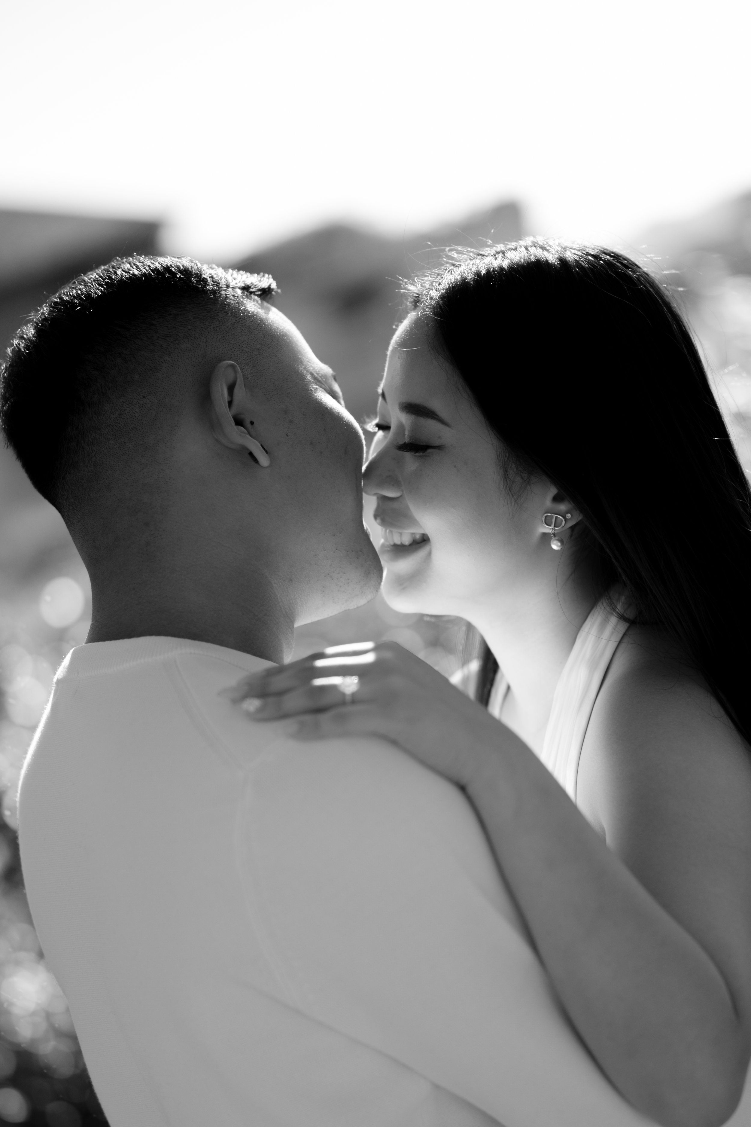 Black and White Pre wedding engagement sydney