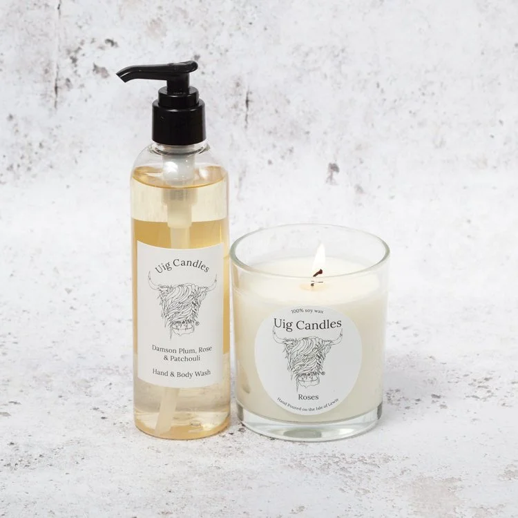 Uig Candles - Candle with Hand & Body Wash Gift Set