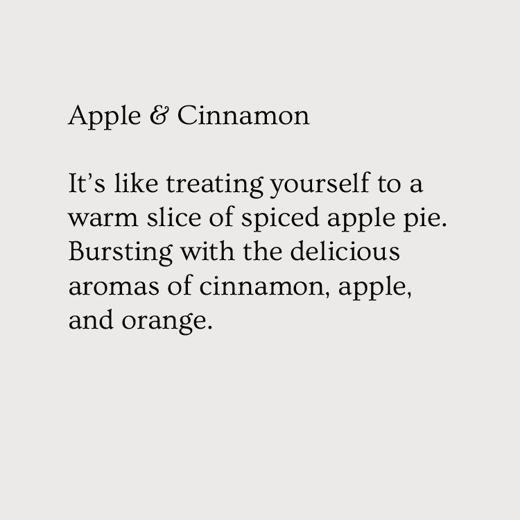 Fragrance Card - Apple & Cinnamon