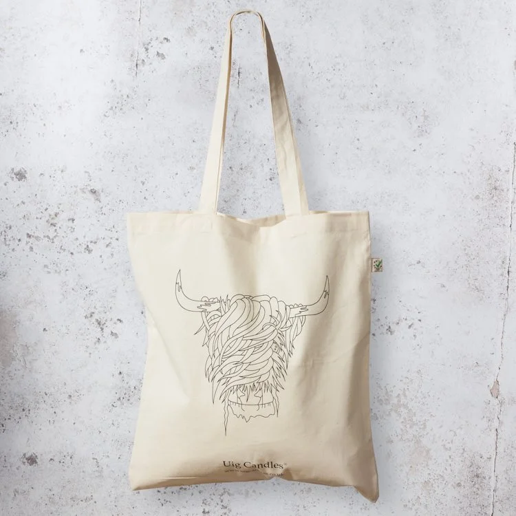 'Uig Candles' Highland Cow Tote Bag