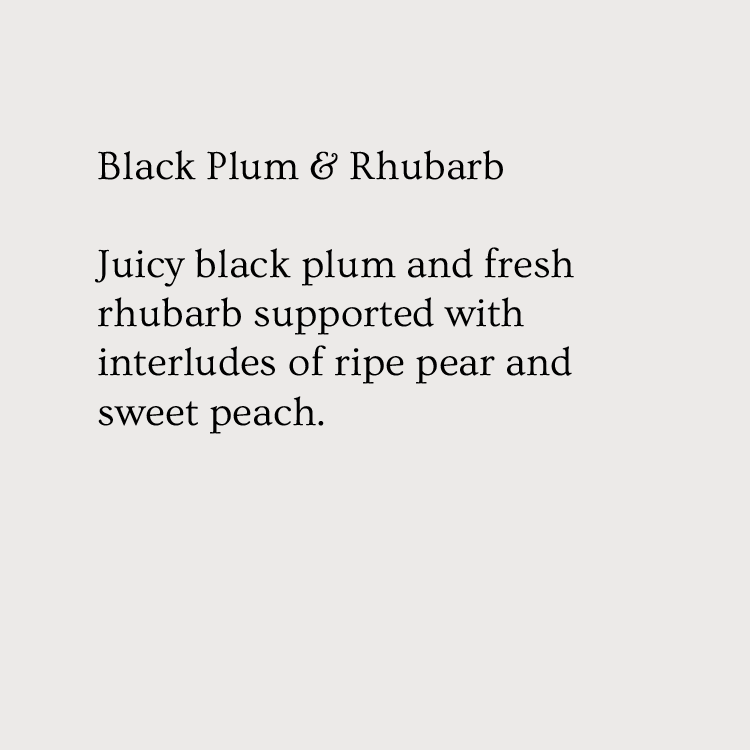 Fragrance Card - Black Plum and Rhubarb