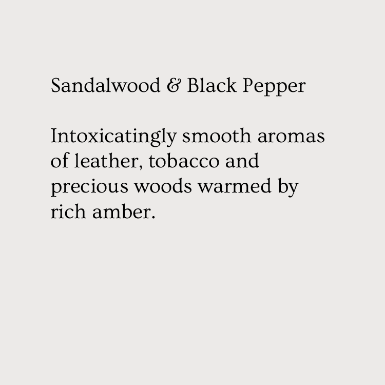 Fragrance Card - Sandalwood and Black Pepper
