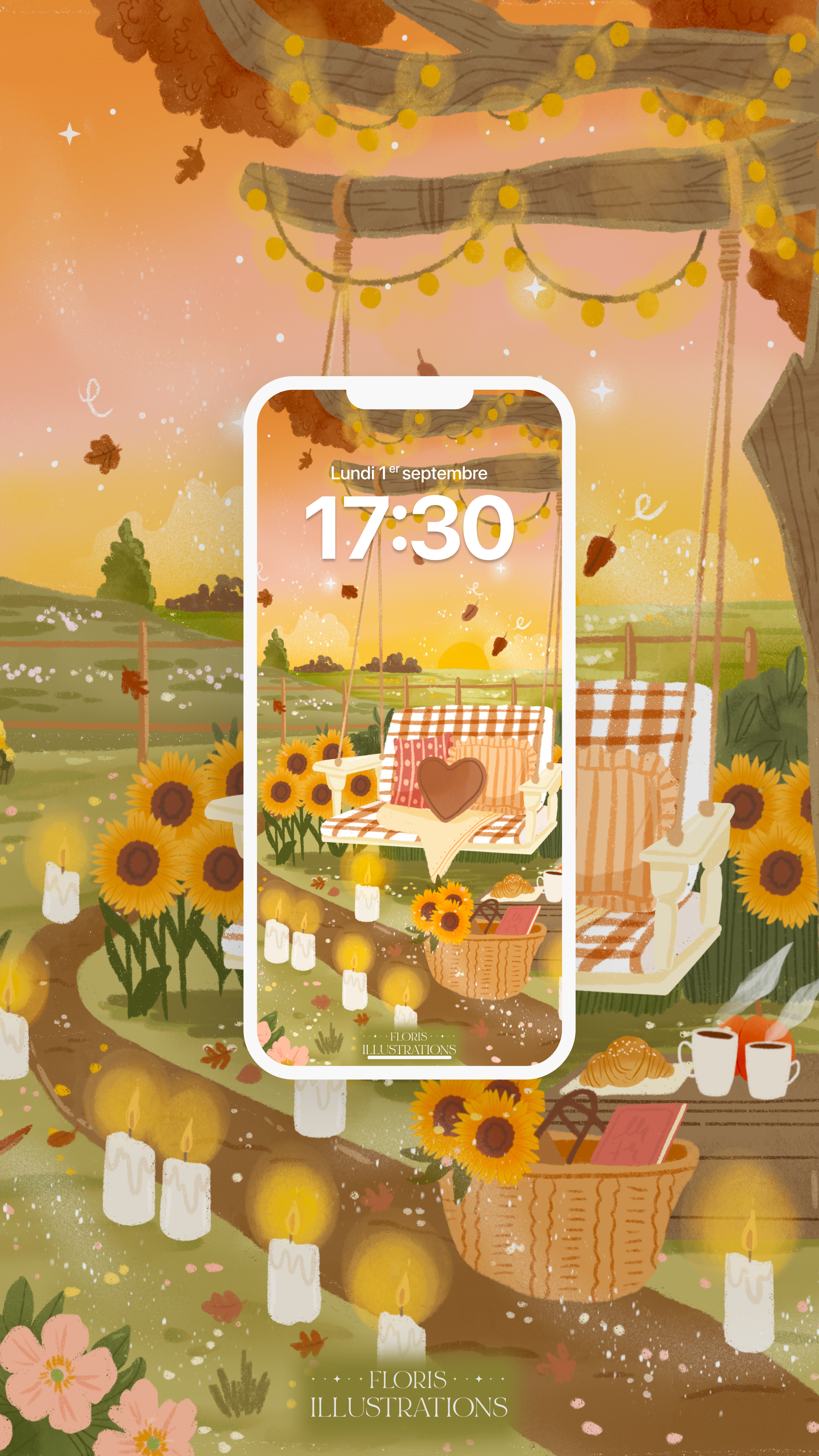 Fond d'écran mensuel illustré