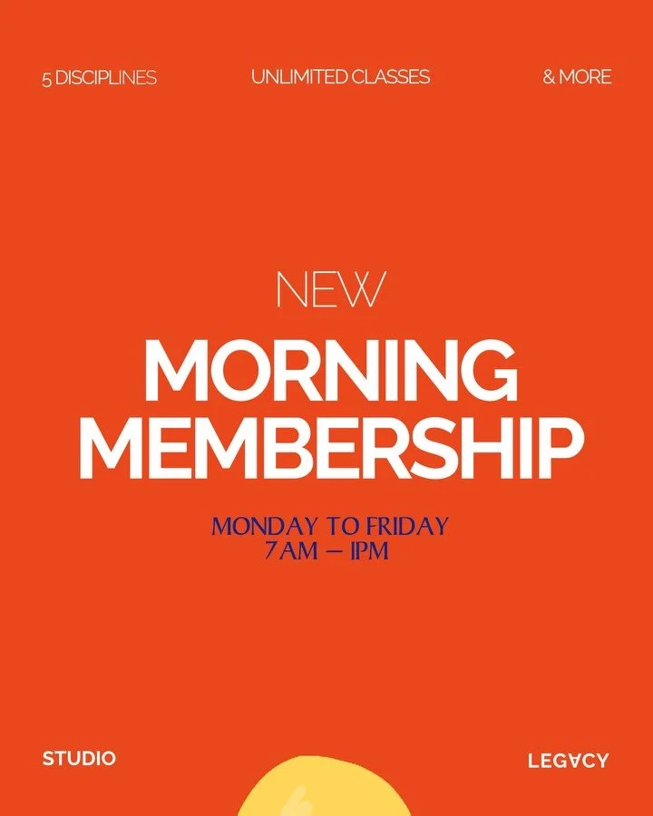 🚨 New Morning Membership Alert! 🌅 

Because AM is the new PM &mdash; this one is for all the morning people! 
With our Morning Membership, you can join classes from 7:00 AM to 1:00 PM, Monday to Friday. Start your day with energy and get your worko