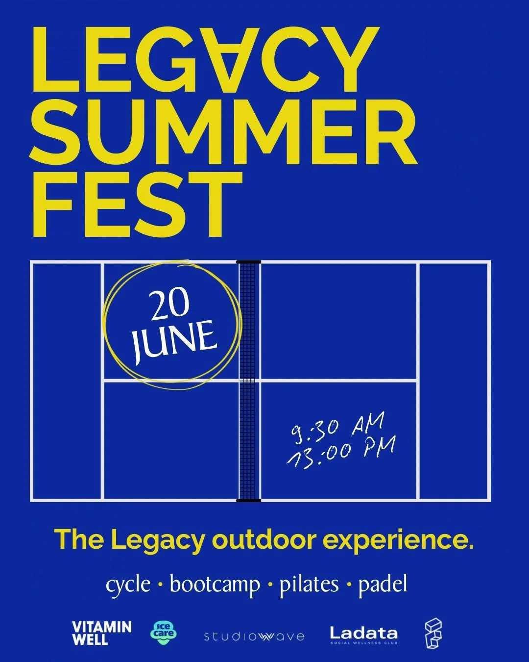 ☀️ LEGACY SUMMER FEST &rsquo;26 ☀️
Introducing the Legacy Outdoor Experience.

We&rsquo;re teaming up with @studiowave.pt for a very special morning of outdoor workouts, community and summer vibes.

Join us for your favourite Legacy classes under the