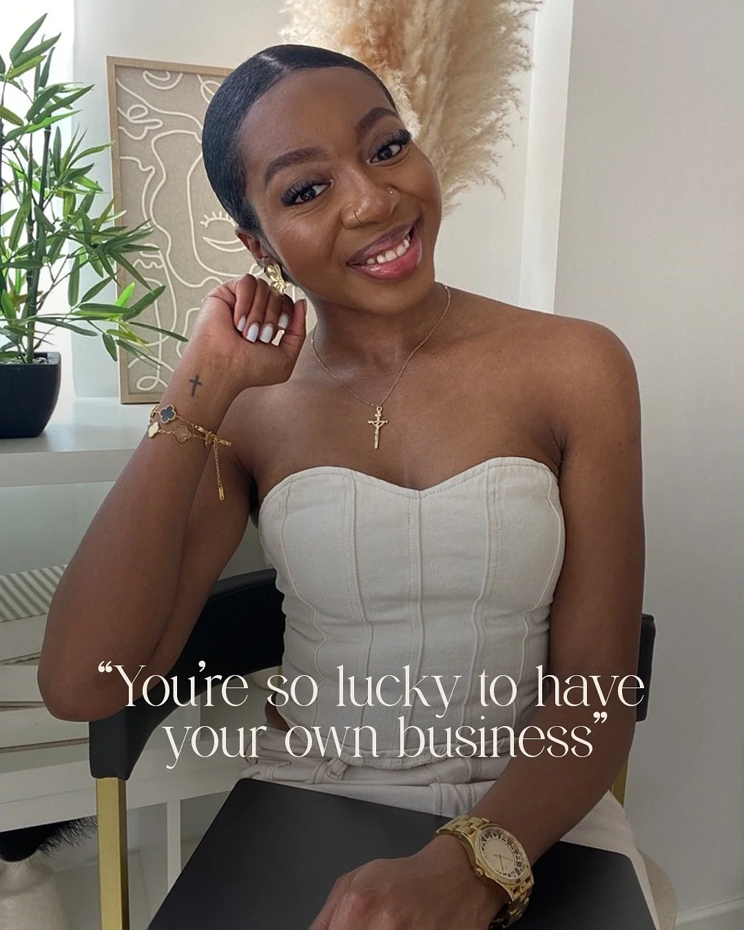 Behind every business, is a side you don&rsquo;t see. Aka the not so &ldquo;lucky&rdquo; part.

Social media makes running a business seem glamorous &amp; something everyone should aspire to have🪩

The truth is, behind every design are early starts 