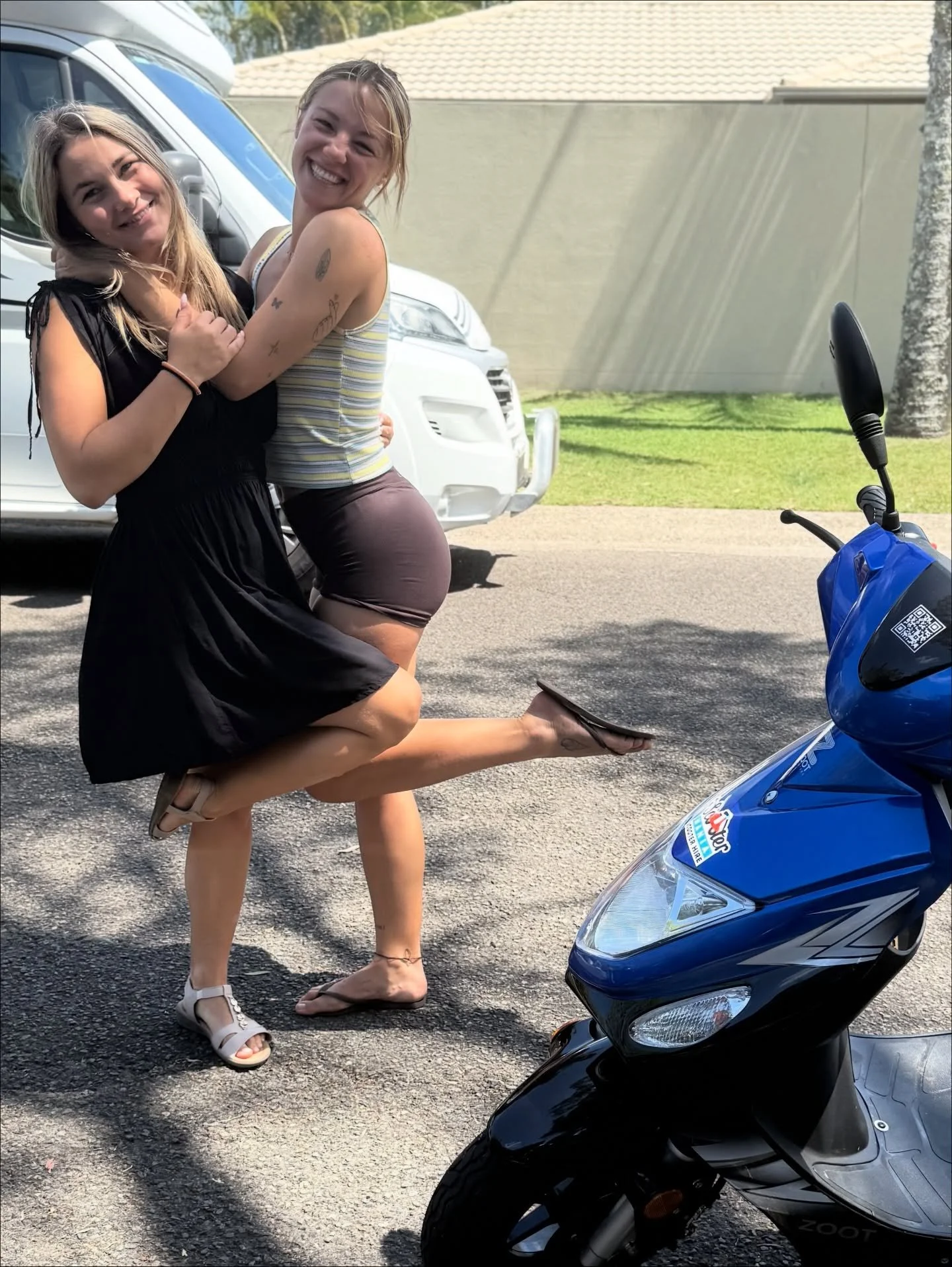 Ka&euml;my hired for long term and today she brought her friend Manuela to grab a scooter too 😊🛵🛵
#scootermanianoosa #scooter #scooterhire #noosa  #scootermania  #explorenoosa #sunshinecoast #noosatourism #hastingsstreet #ilovenoosa #noosaqld #fun